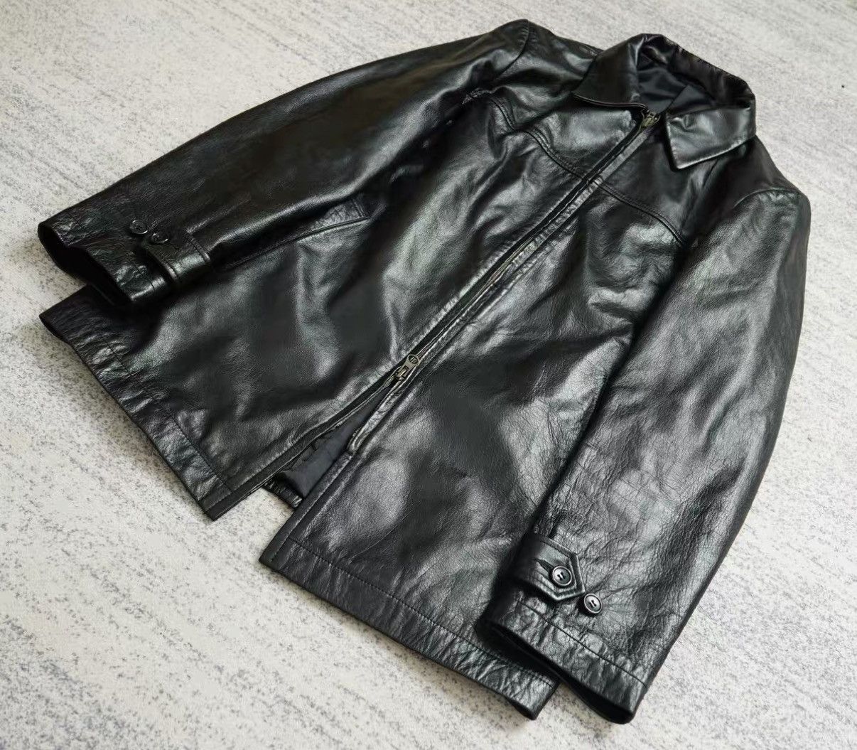 Yohji Yamamoto Yohji Yamamoto Double Zip Cowhide Mid-Length Jacket Size US M / EU 48-50 / 2 - 2 Thumbnail
