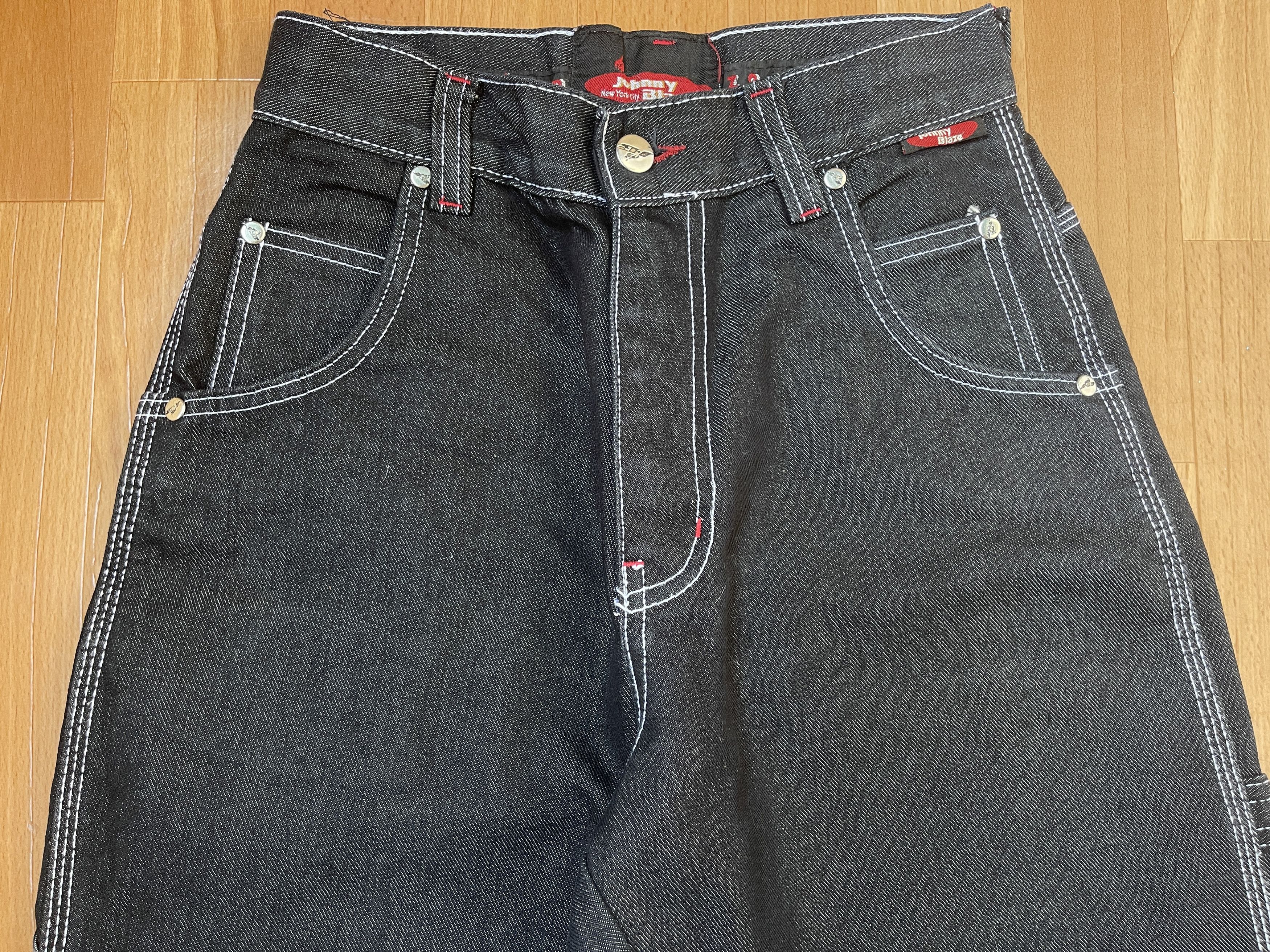 Wu-Tang Clan Johnny Blaze jeans shiny metallic silver baggy Wu Wear 26 Size US 26 / EU 42 - 9 Thumbnail