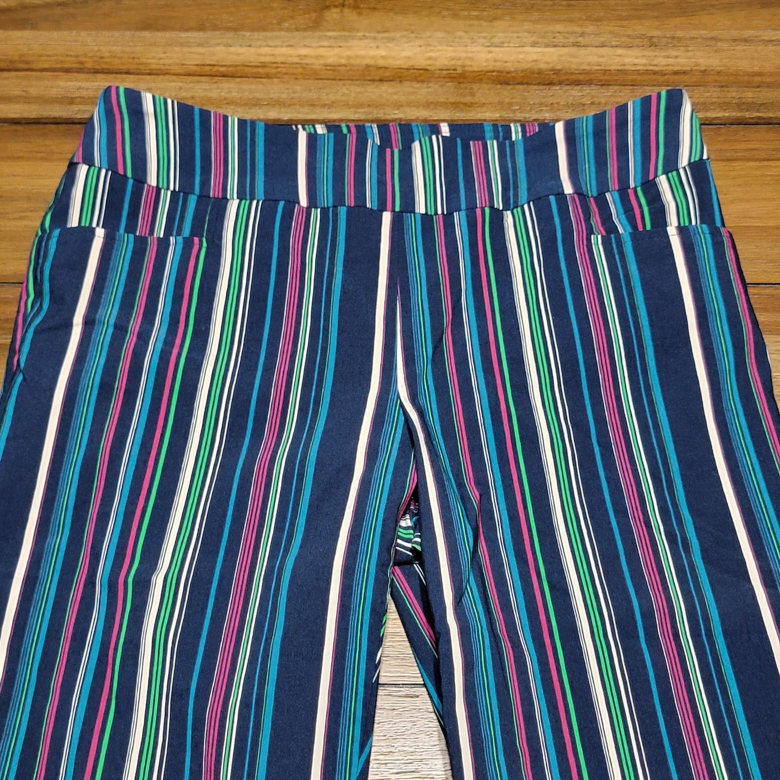 Other Terra & Sky Stripes Pull-On Capri w/ Front Pockets -ox (14W) Size 35" - 2 Thumbnail