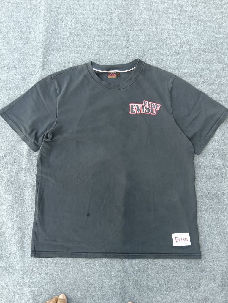 Evisu EVISU Faded Black Tee | Daruma Godhead & Twin Tiger Back Size US XL / EU 56 / 4 - 2 Thumbnail