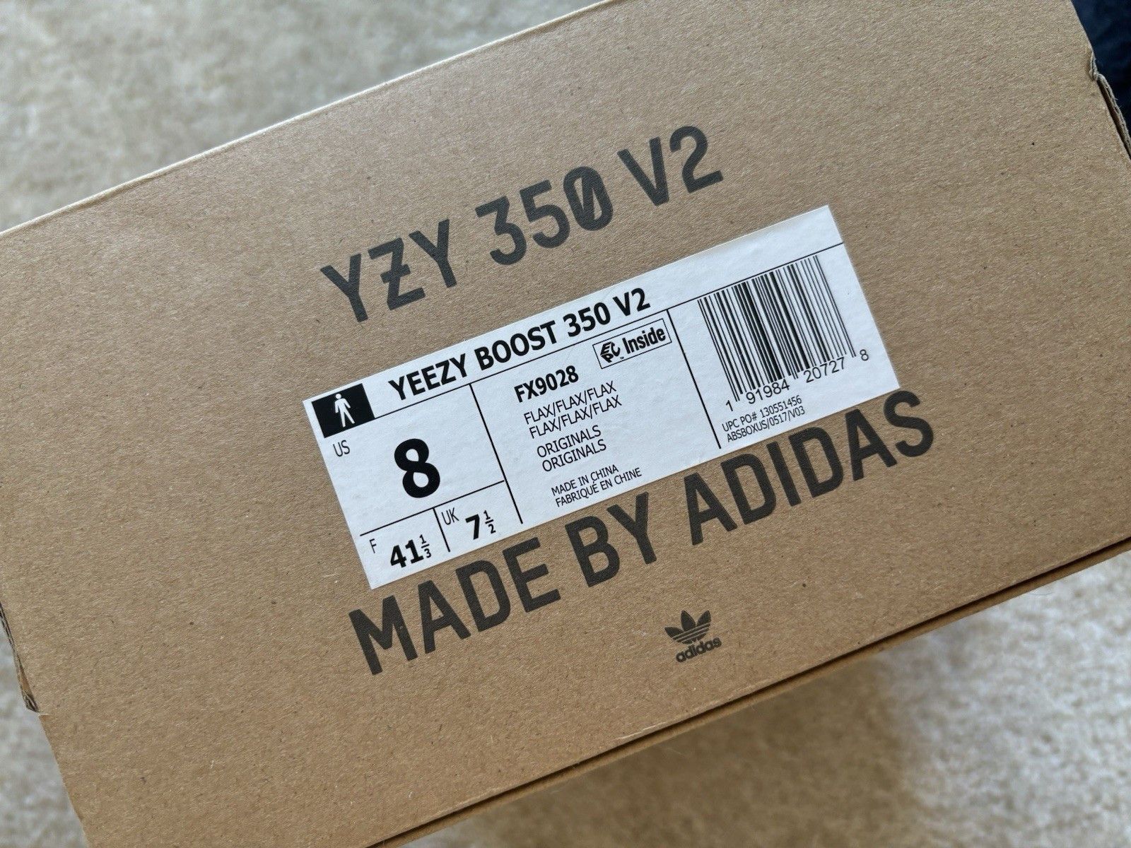Yeezy adidas Yeezy Boost 350 V2 Flax Size US 8 / EU 41 - 7 Thumbnail