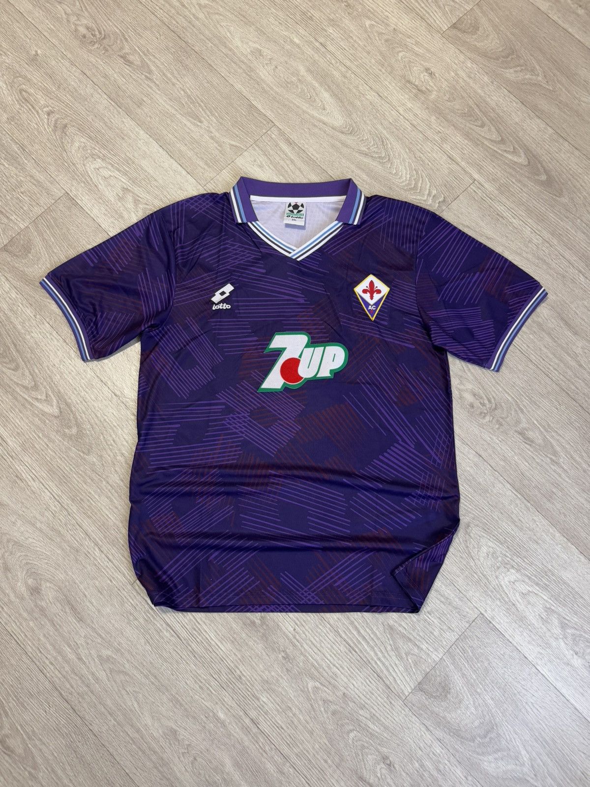 Vintage 🔷Retro Lotto Fiorentina 1992/93 Soccer jersey🔷 Size US XXL / EU 58 / 5 - 3 Thumbnail
