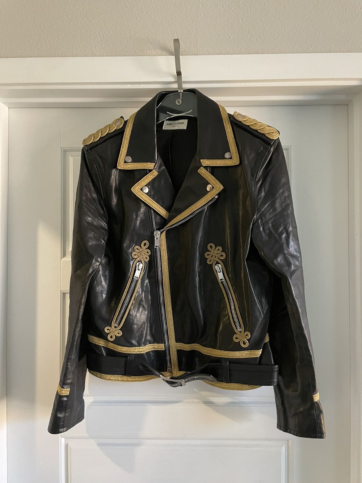 Saint Laurent Paris Saint Laurent SS15 Embroidered Biker Jacket Size US M / EU 48-50 / 2 - 1 Thumbnail