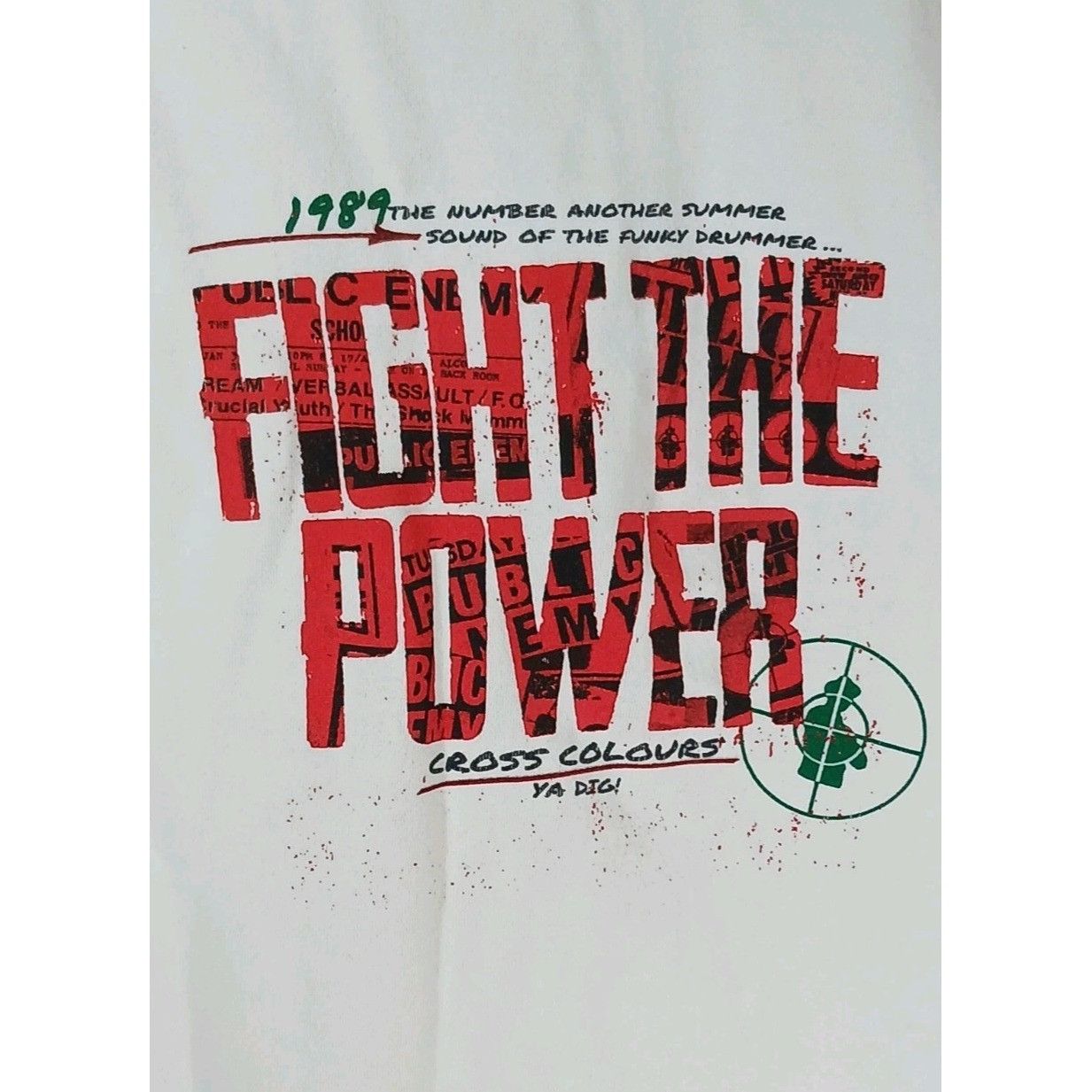 Cross Colours Cross Colours Public Enemy Hoodie Mens Medium Cream Fight th Size US M / EU 48-50 / 2 - 13 Thumbnail