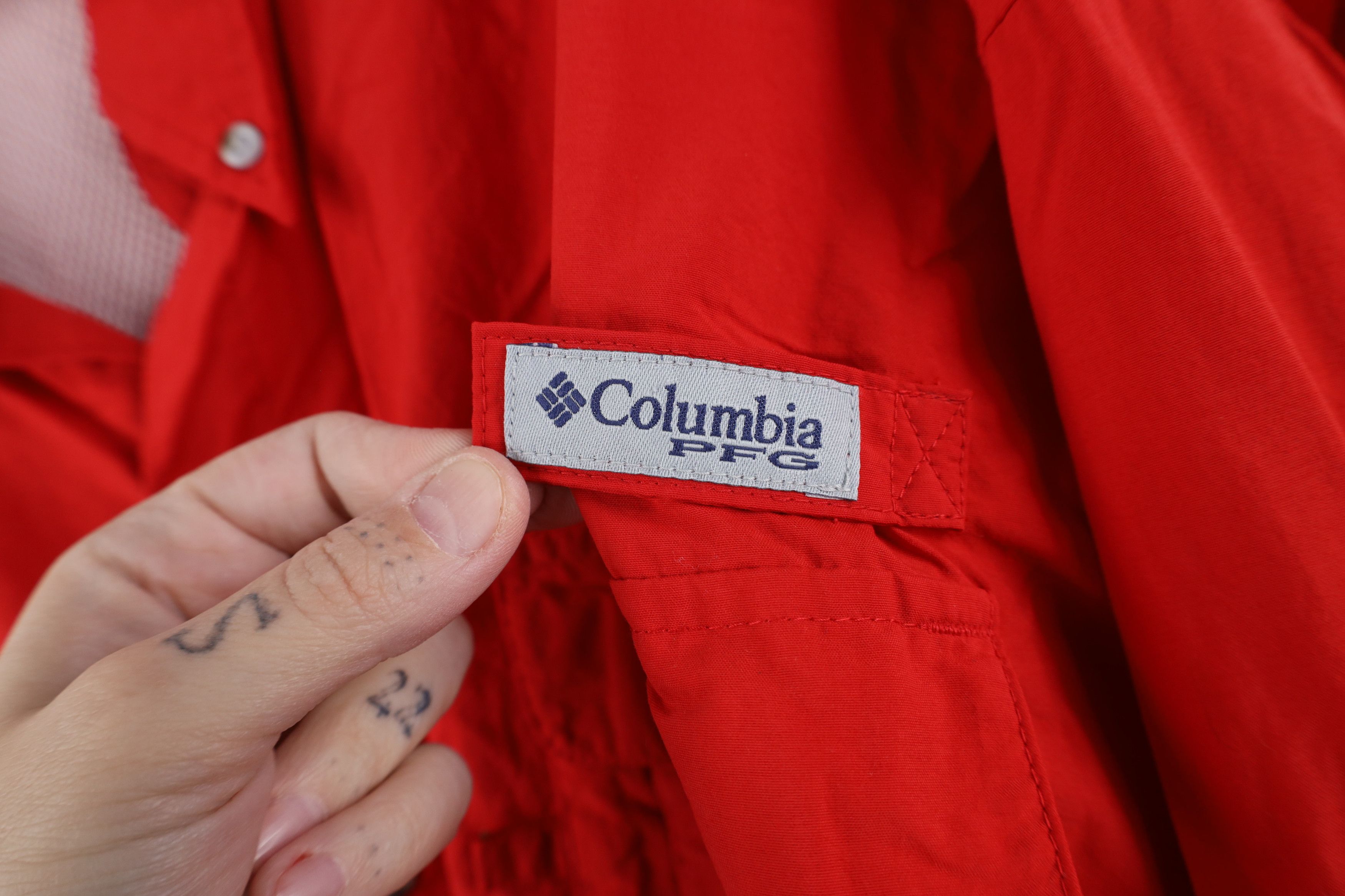 Columbia Columbia PFG Long Sleeve Collared Button Down Shirt Red Size US XXL / EU 58 / 5 - 4 Thumbnail