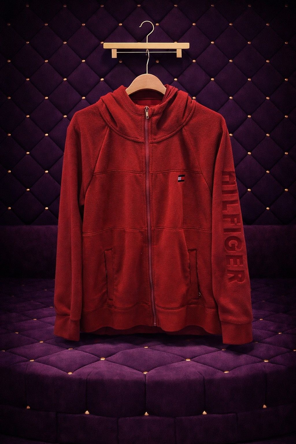 Tommy Hilfiger TOMMY HILFIGER SPELLOUT LOGO FULL ZIP HOODIE Size US L / EU 52-54 / 3 - 1 Thumbnail