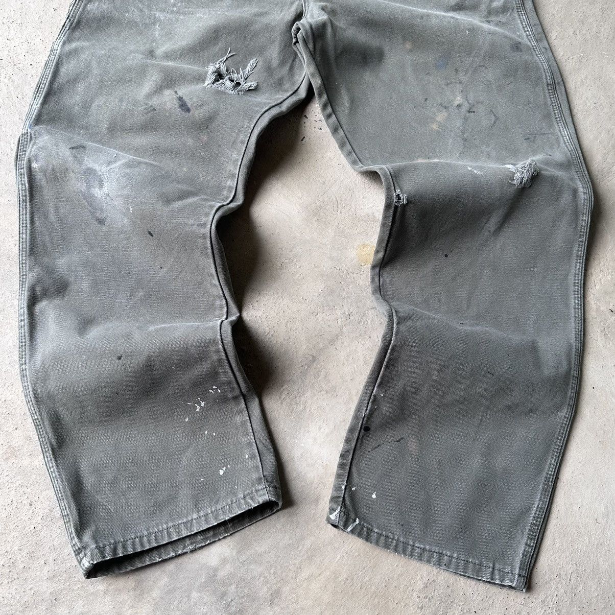 Carhartt × Dickies (35x30) Crazy Vintage Y2K Faded Dickies Carpenter Pants MOS Size US 35 - 3 Thumbnail