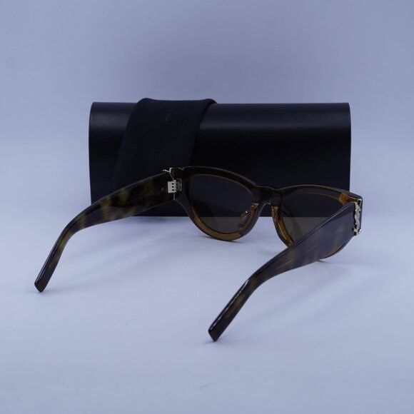 Saint Laurent Paris Saint Laurent SL M94/F 008 Sunglasses Brown/Havana Frame Size ONE SIZE - 12 Thumbnail