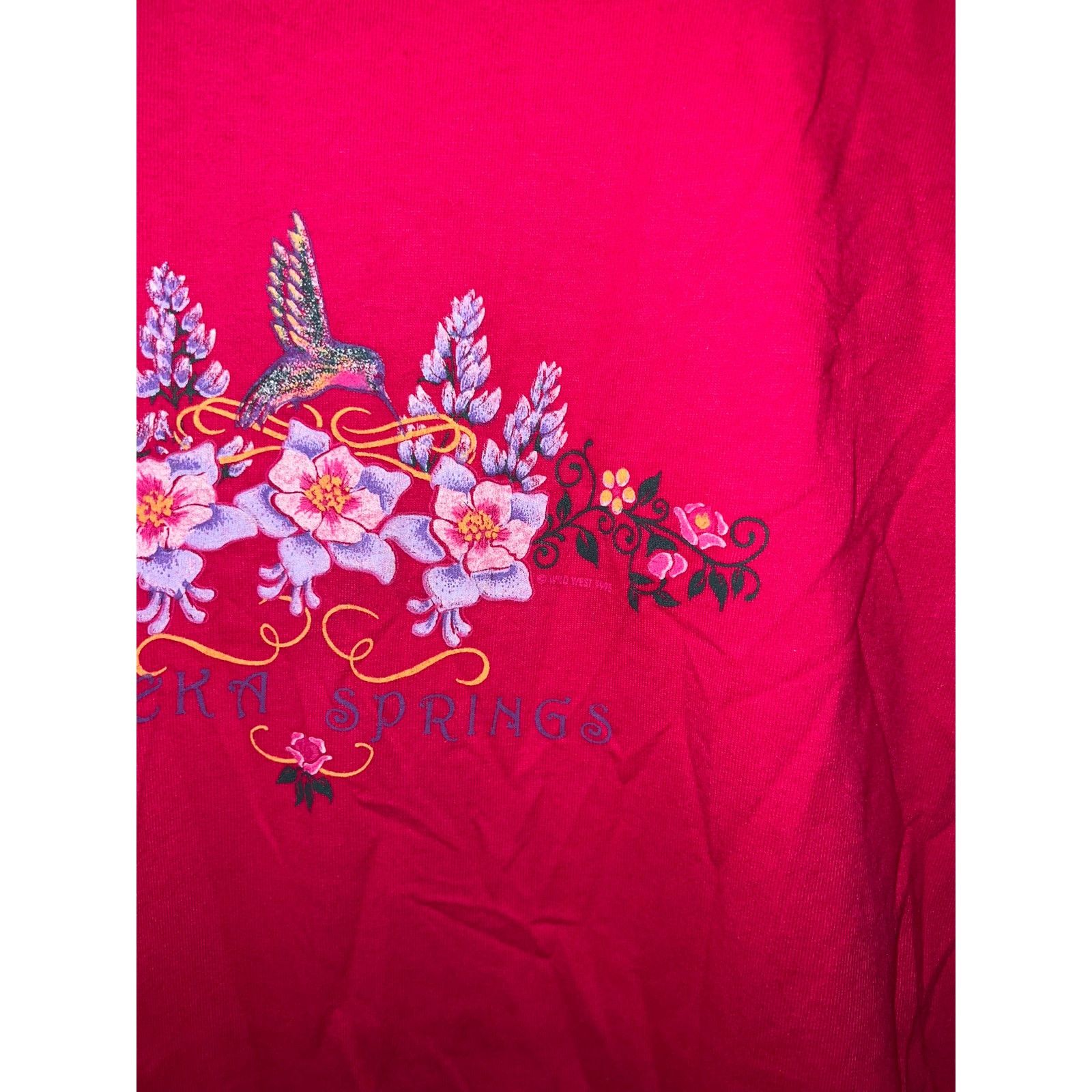 Jerzees Vintage Eureka Springs Shirt Arkansas Bird Pink Tee VTG 90s Size US L / EU 52-54 / 3 - 3 Thumbnail