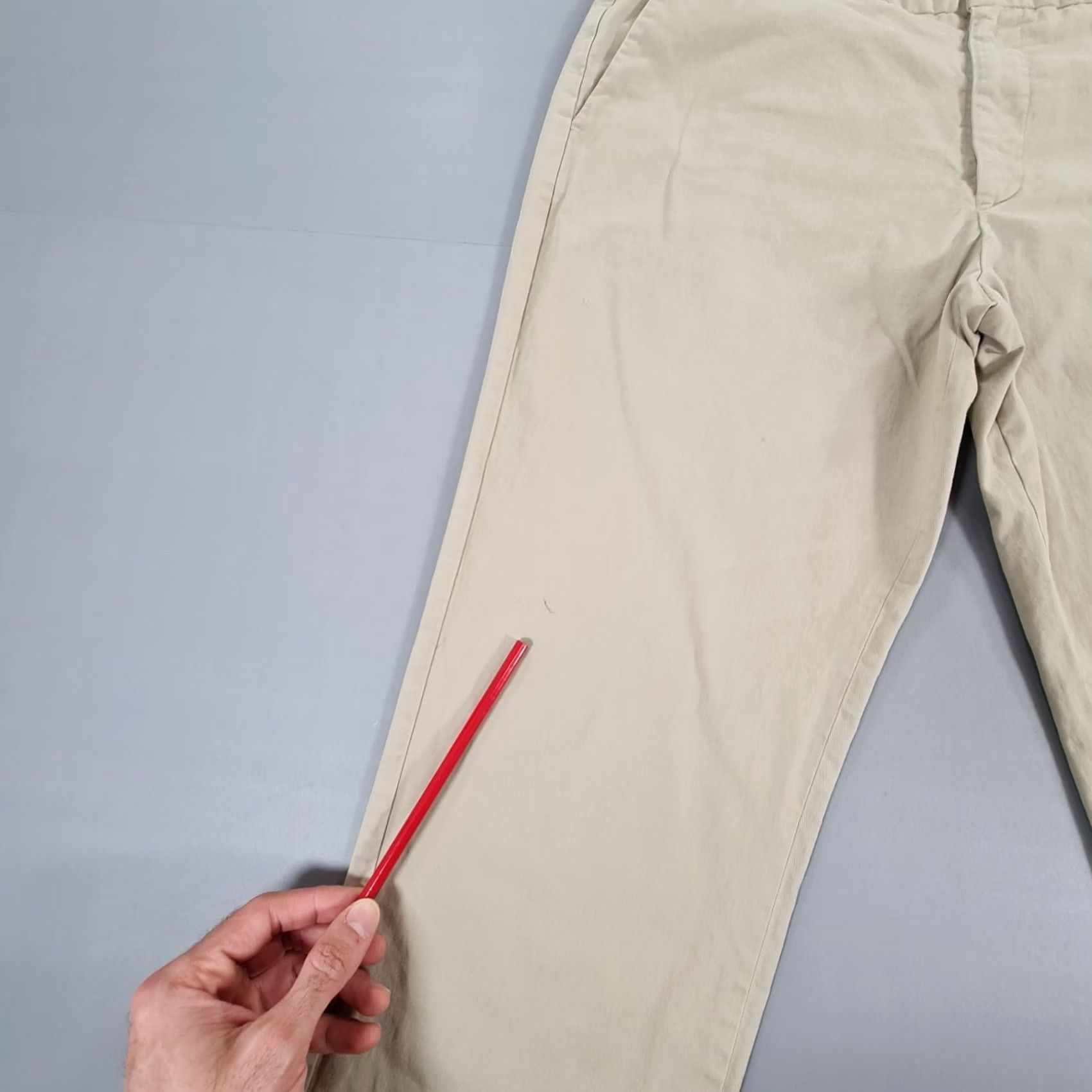 Vintage Spoke Mens Chino Trousers Beige W36 L31 Slim Fit Stretch Pants Chino Trousers Mens Beige W36 L31 Stretch Pockets ZIP Fly Size US 36 / EU 52 - 4 Thumbnail