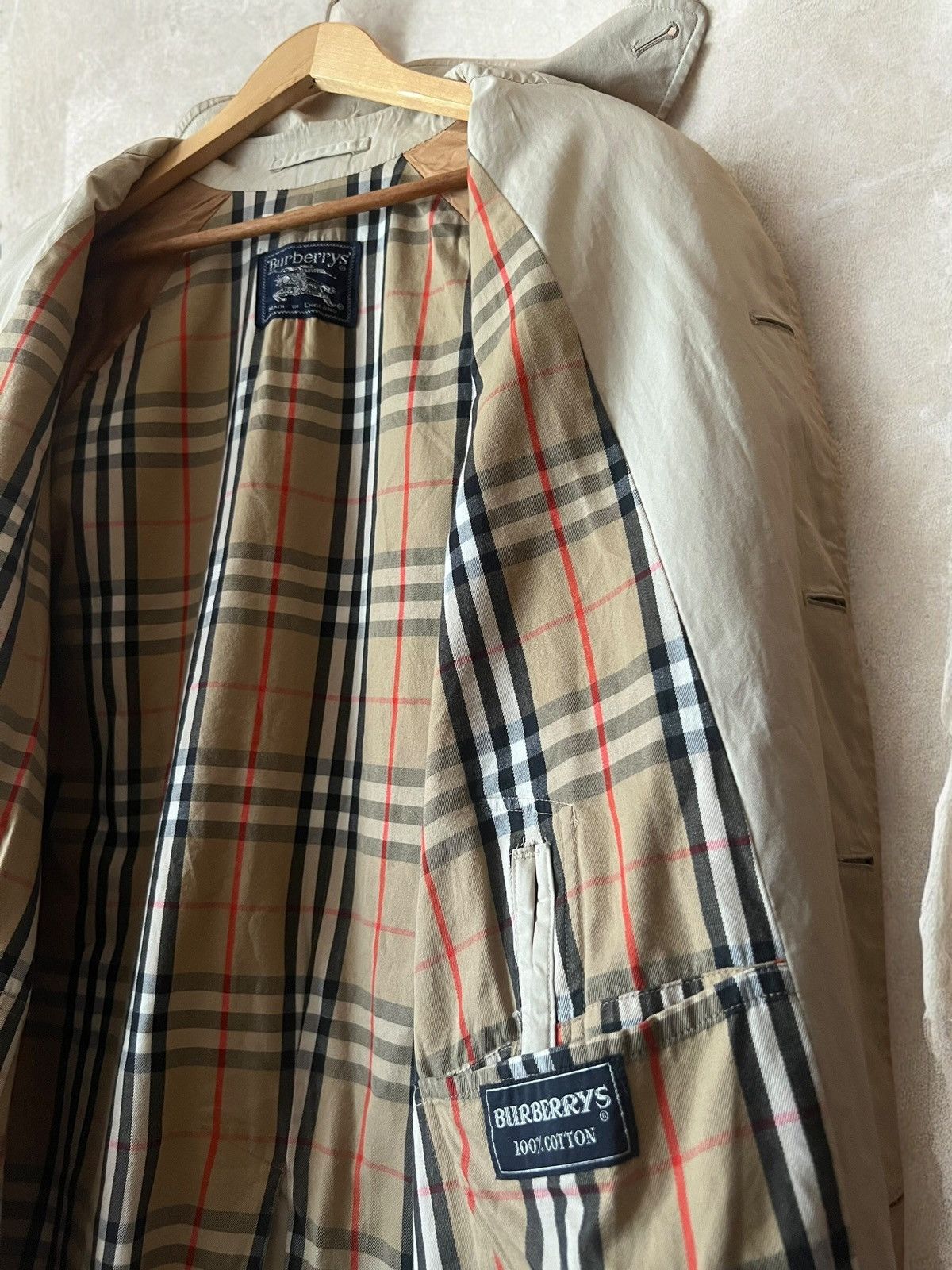 Burberry × Burberry Prorsum × Vintage BURBERRY'S PRORSUM Vintage 90s Nova Check Trench coat Cloak Size US S / EU 44-46 / 1 - 6 Thumbnail