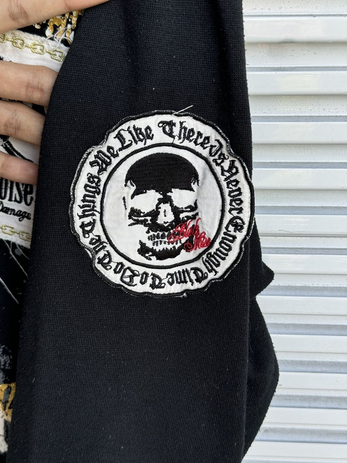 Japanese Brand Vintage Beaumere Skulls Punk Riot Poem Hoodies Size US L / EU 52-54 / 3 - 3 Thumbnail