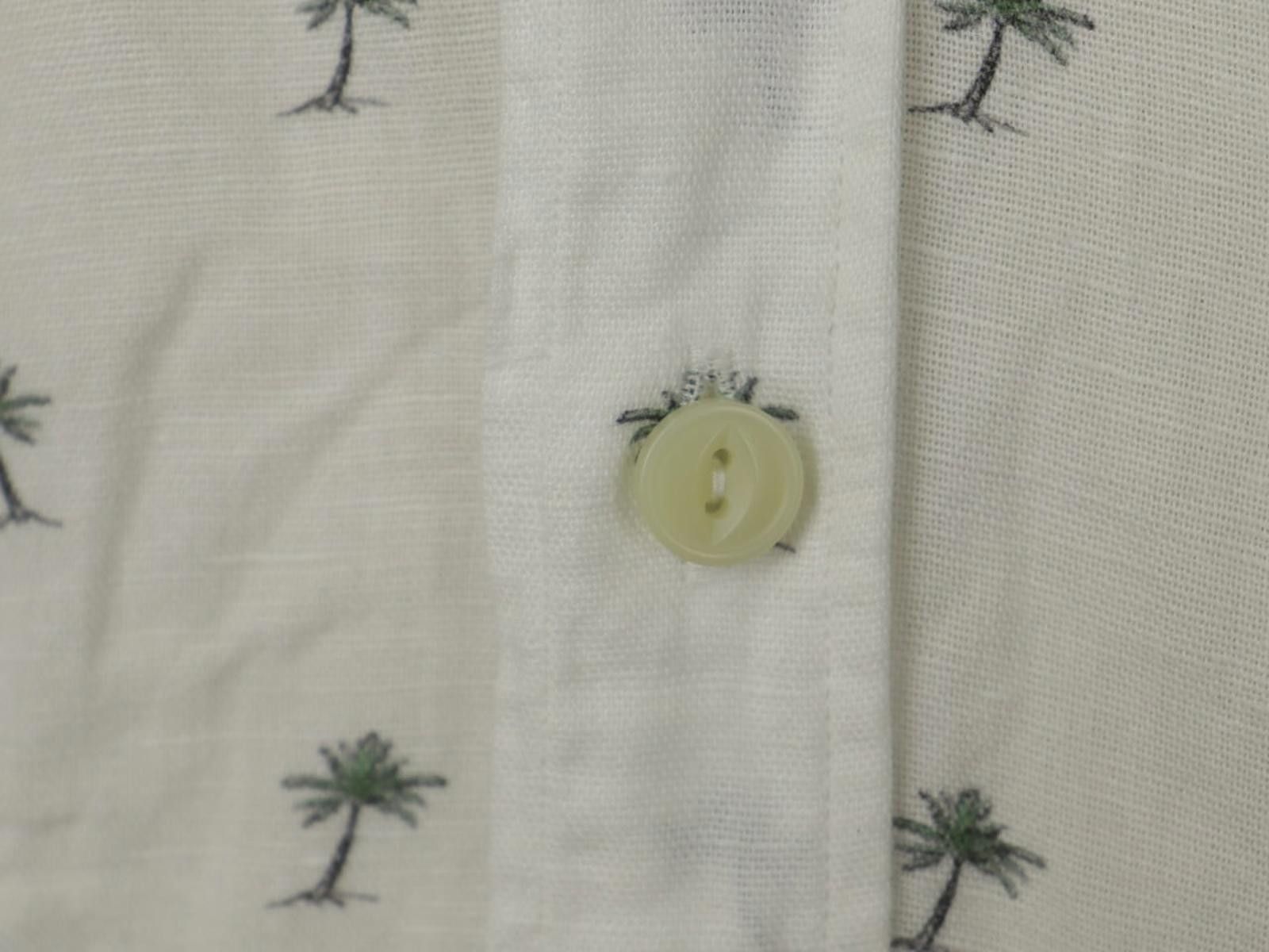 Designer Hackett London White Palm Tree Button-Up Shirt Size S Size US S / EU 44-46 / 1 - 3 Thumbnail