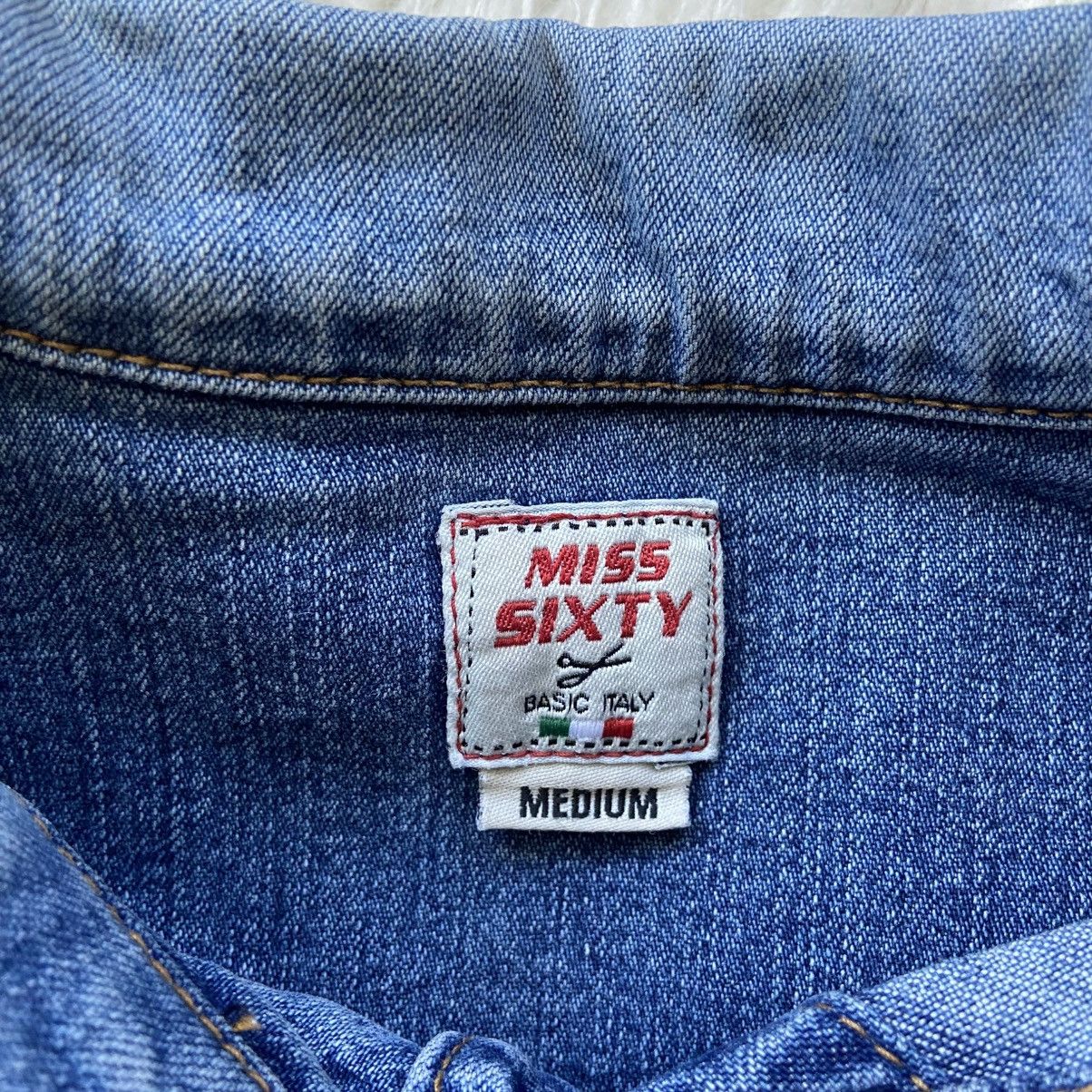 Miss Sixty 📌 Vintage 00s Miss Sixty Denim Crop Y2K Jacket Size M / US 6-8 / IT 42-44 - 5 Thumbnail
