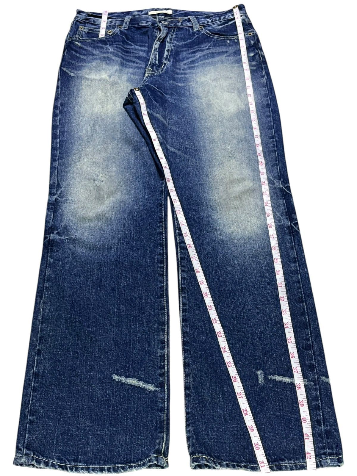 Japanese Brand Vintage Enverope Mud Wash Loose Jeans Size US 31 - 13 Thumbnail