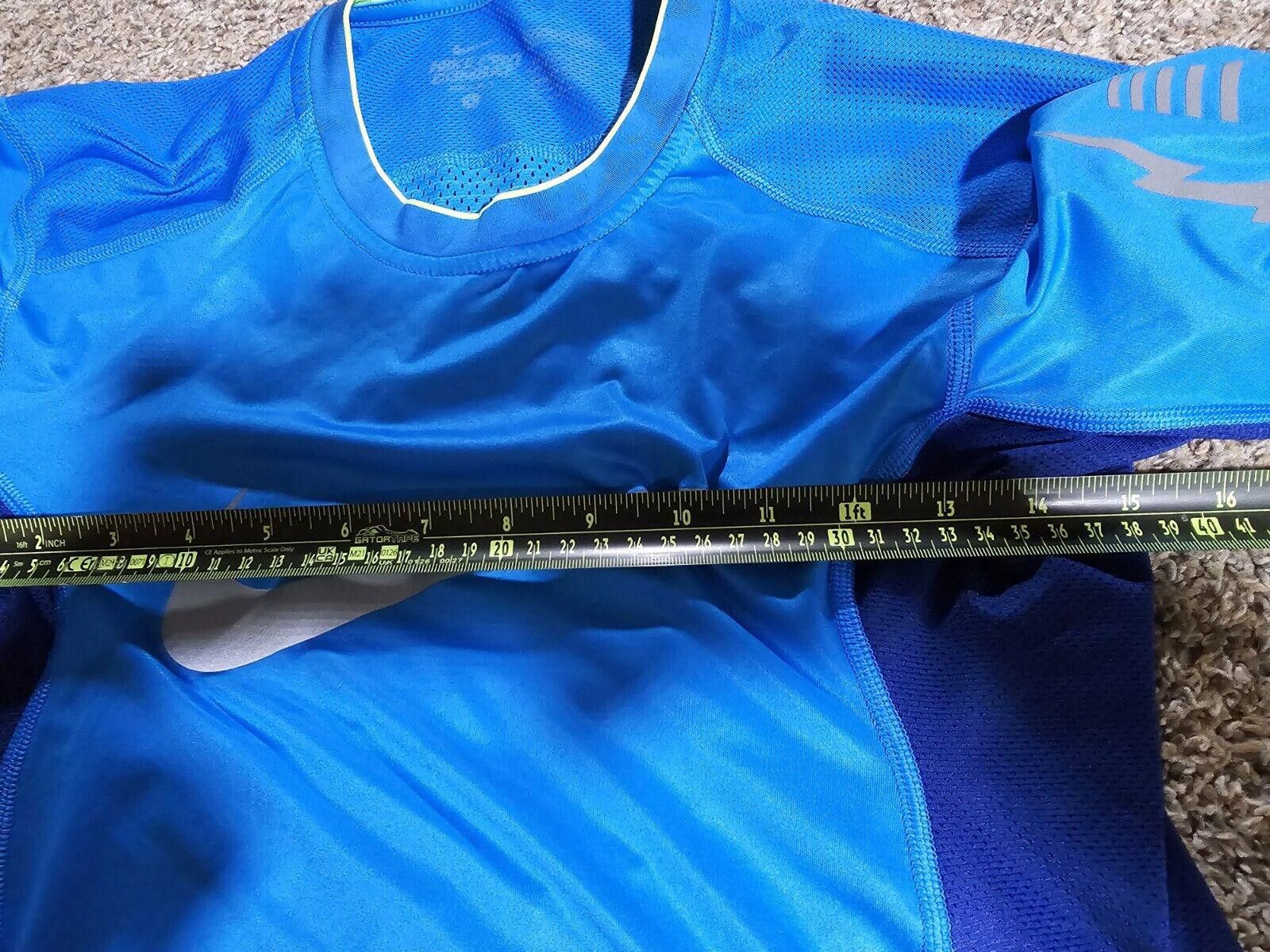 Nike Nike Pro Combat Shirt Mens L Blue Drifit Short Sleeve Fitted Size US L / EU 52-54 / 3 - 8 Thumbnail
