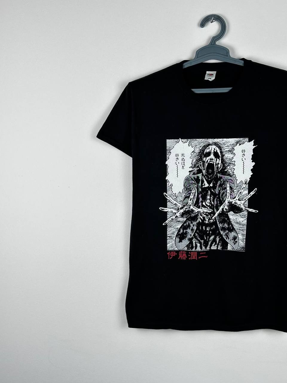Anime Junji Ito Ghoul Front Print Horror Black T Shirt Size US M / EU 48-50 / 2 - 3 Thumbnail
