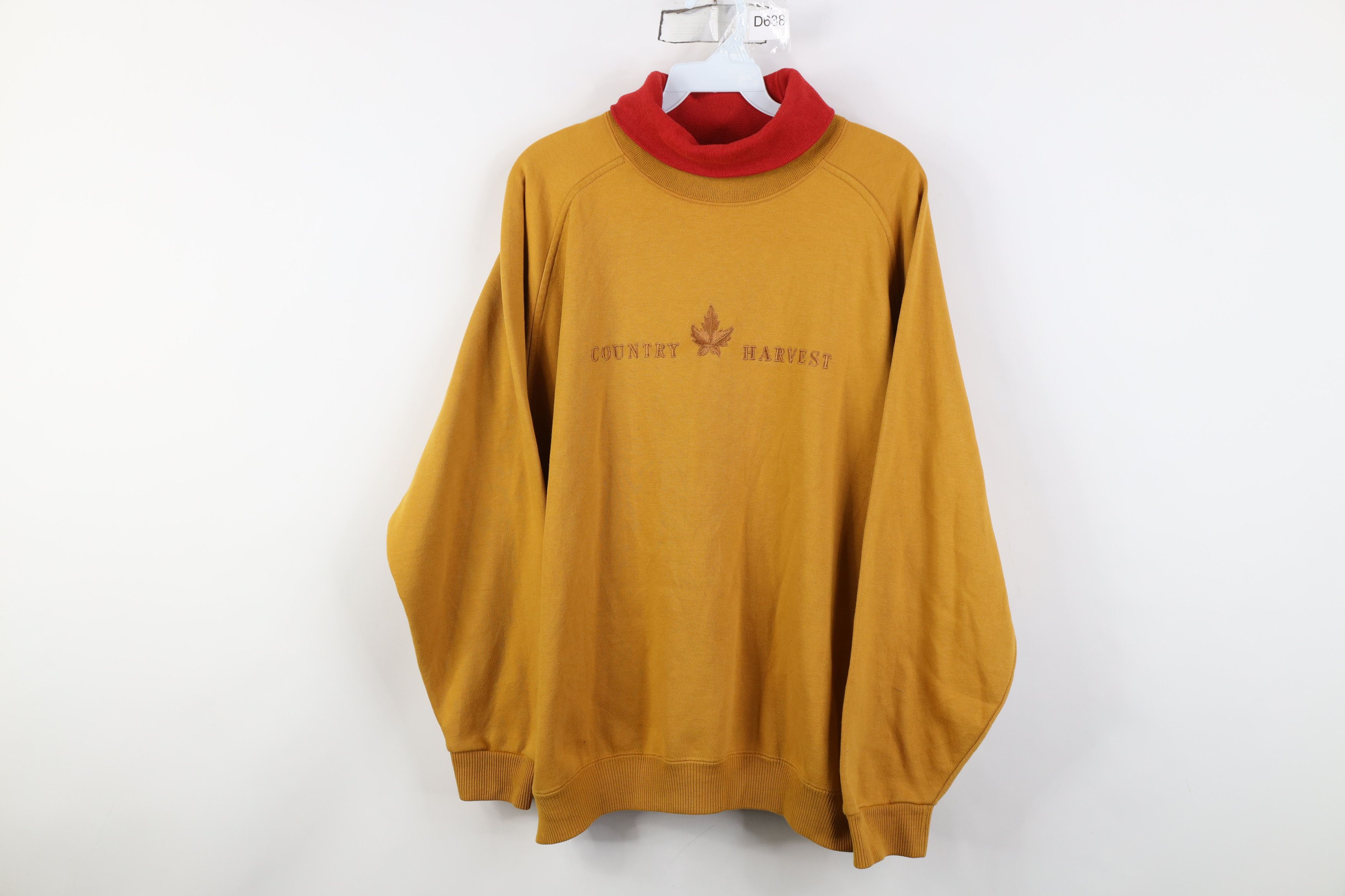 Gap Vintage 90s Gap Golden Harvest Turtleneck Sweatshirt Gold Size L / US 10 / IT 46 - 1 Thumbnail