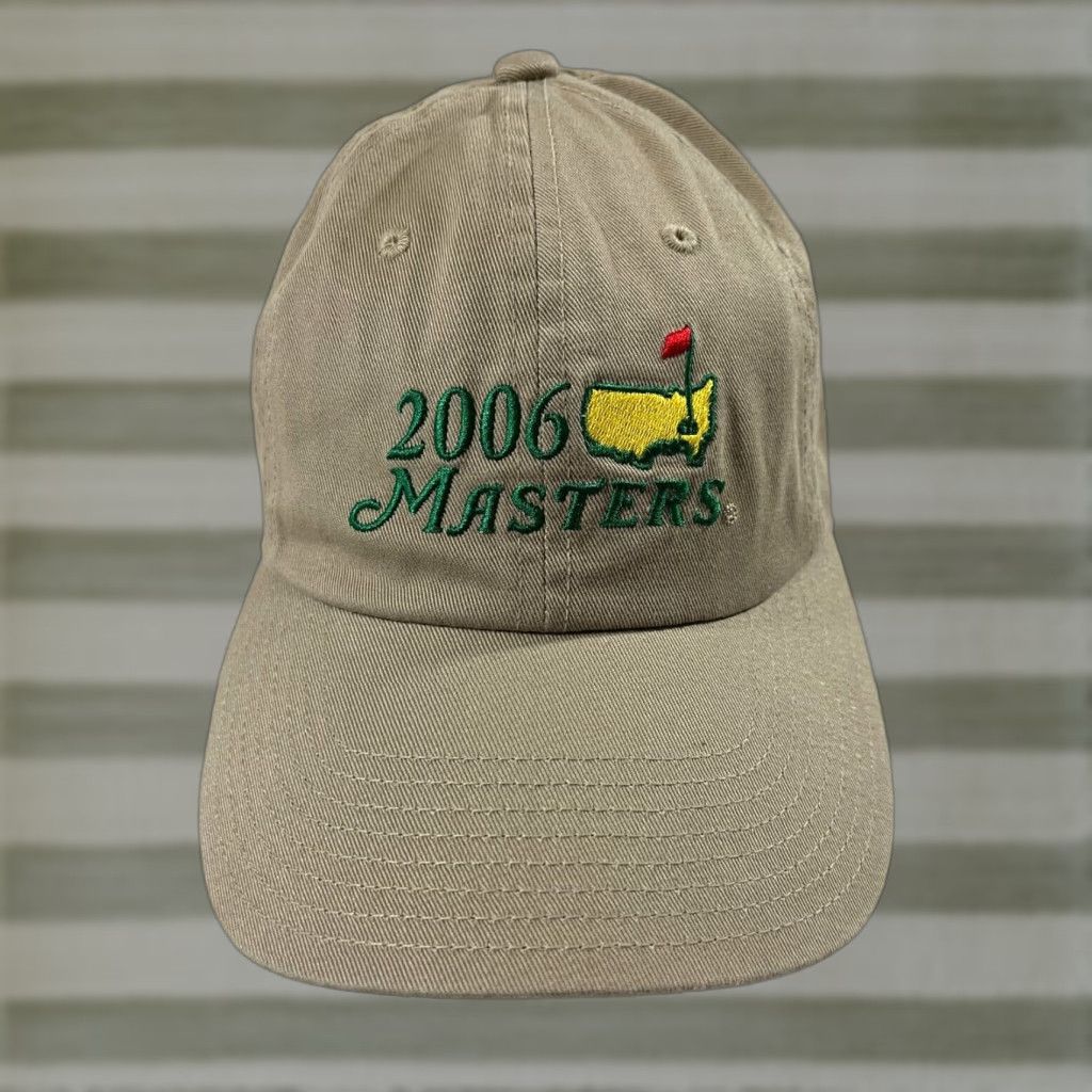 American Needle VINTAGE American Needle Hat Augusta National Masters 2006 Unisex Adult Strapback Cotton Adjustable Tan Golf Hat Boys Mens Womens Size ONE SIZE - 1 Thumbnail