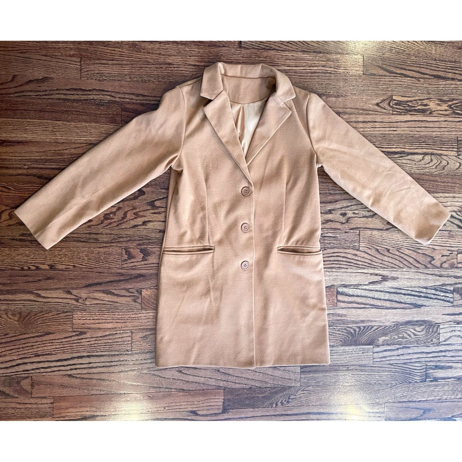 Vintage Women's Medium Caramel Knit Overcoat - Vintage Condition Size M / US 6-8 / IT 42-44 - 6 Thumbnail