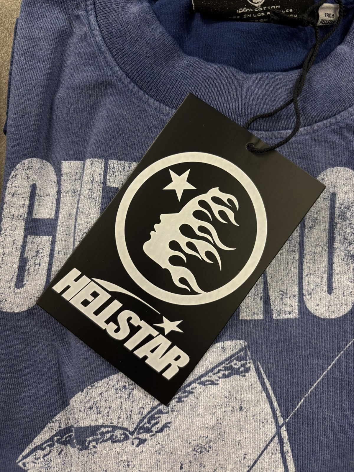 HELLSTAR Hellstar Carry Your Cross T-Shirt, Blue Size US XS / EU 42 / 0 - 12 Thumbnail