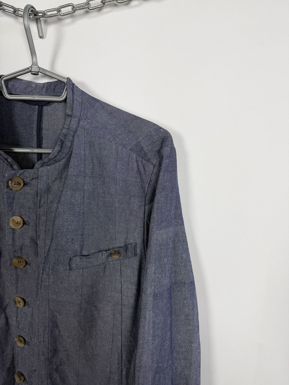 Diesel Black Gold Diesel Black Gold Denim Chambray Pattern Blazer Jacket Italy Size US L / EU 52-54 / 3 - 2 Thumbnail