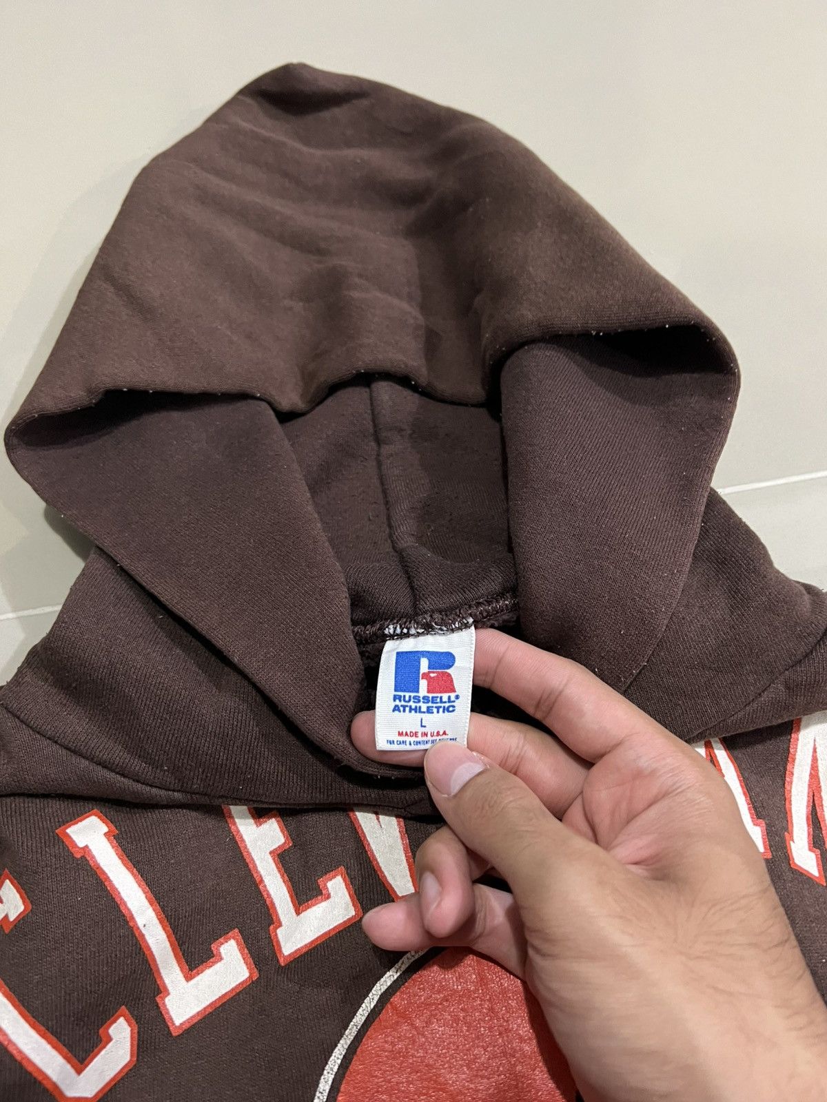 Russell Athletic Rare 80s Russell Athletic Brown Hoodie Size US L / EU 52-54 / 3 - 4 Thumbnail
