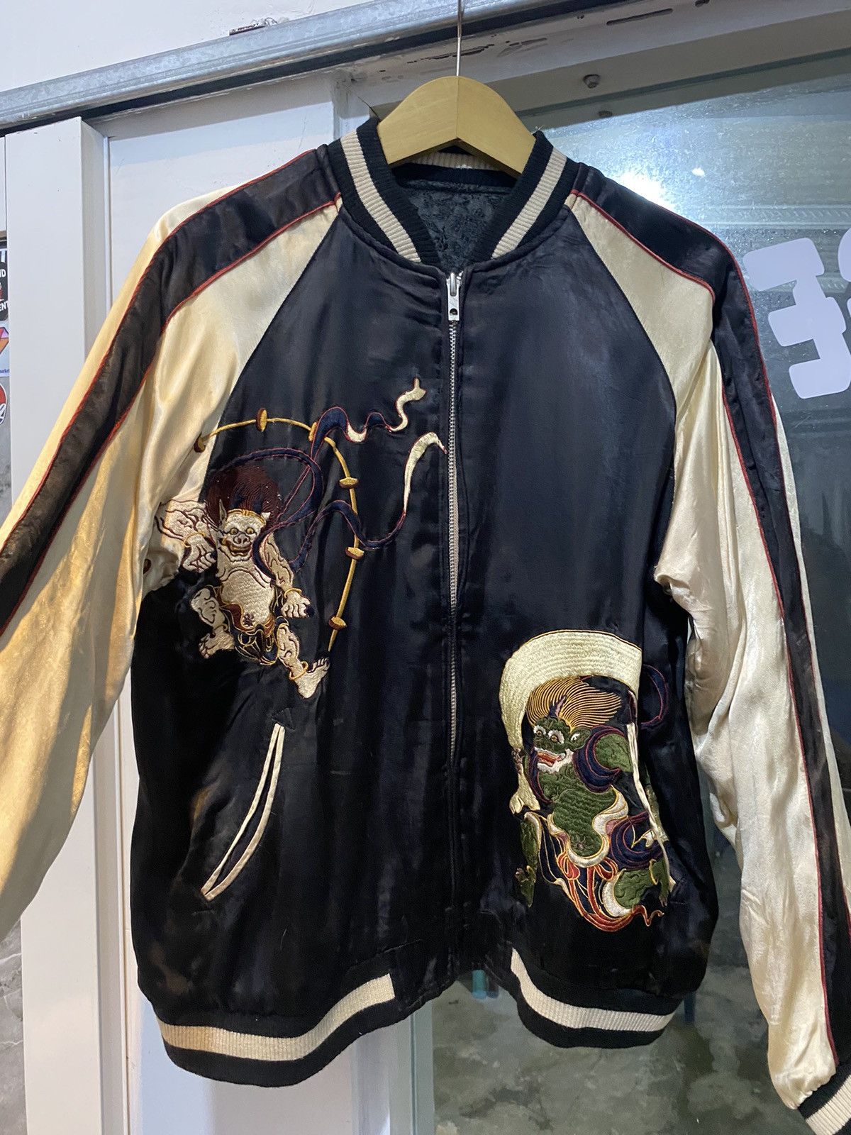 Japanese Brand Sukajan japanese classic Script Rayon Silk Jacket Size US M / EU 48-50 / 2 - 2 Thumbnail
