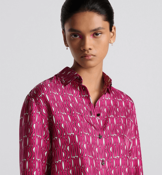 Dior o1w1db11225 451B28 Blouse in Fuchsia/White Size XS / US 0-2 / IT 36-38 - 5 Thumbnail