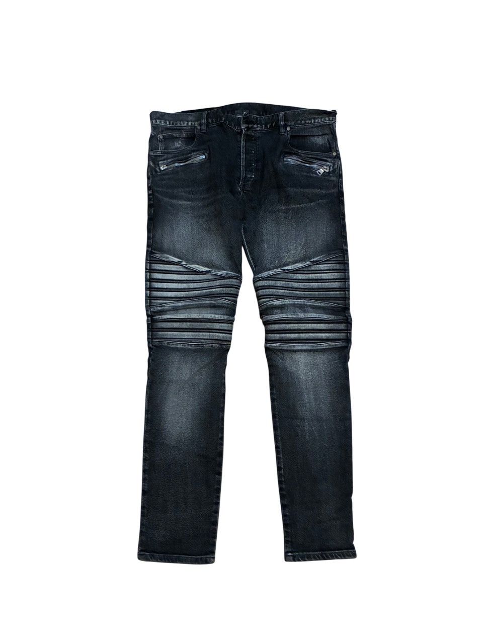 Balmain *Final Drop* Vintage Balmain Stonewash Biker Jeans Size US 36 / EU 52 - 1 Thumbnail