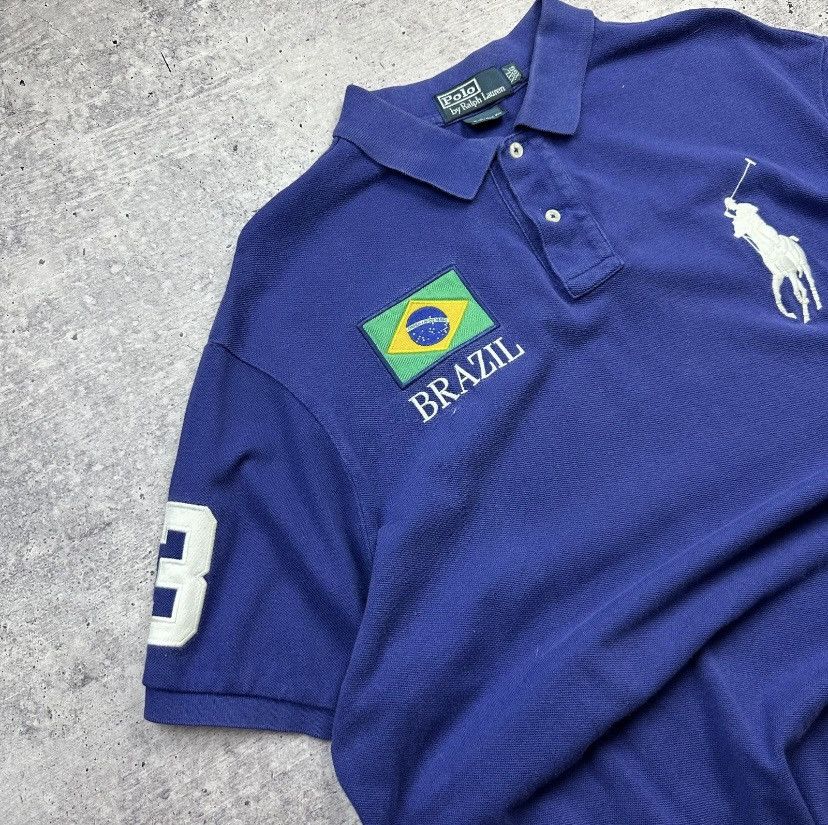 Polo Ralph Lauren Chief Keef Polo Ralph Lauren Brazil Polo Shirt Size US XXL / EU 58 / 5 - 3 Thumbnail