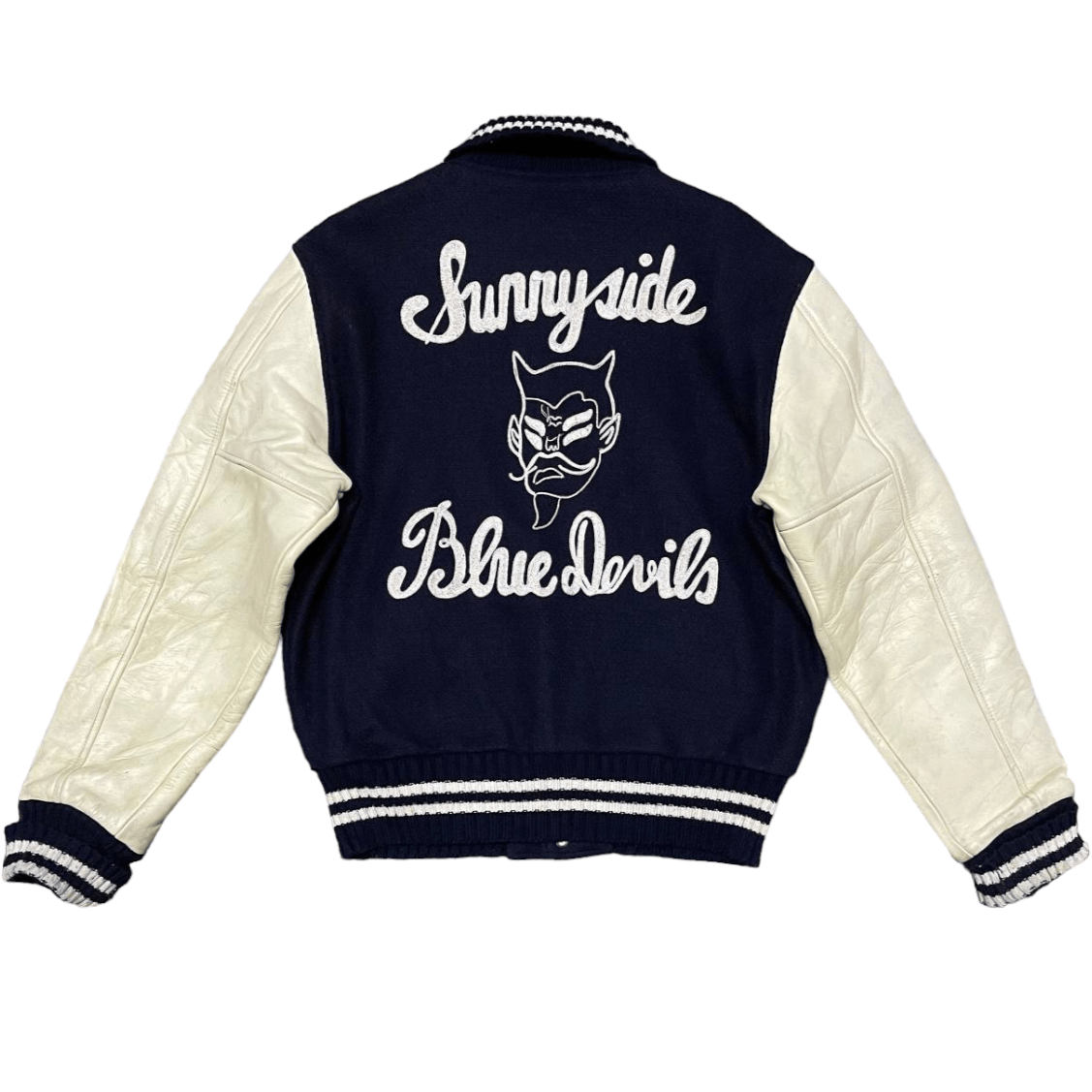 Japanese Brand Vintage Houston Blue Devils Varsity Jacket Leather Sleeve Size US M / EU 48-50 / 2 - 1 Thumbnail