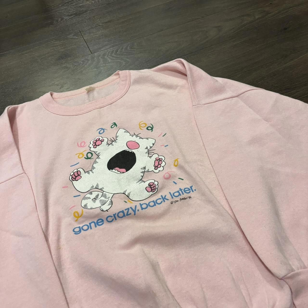 Designer Vintage Gone Crazy Back Later Jim Benton Crewneck Sweatshirt Size US M / EU 48-50 / 2 - 2 Thumbnail