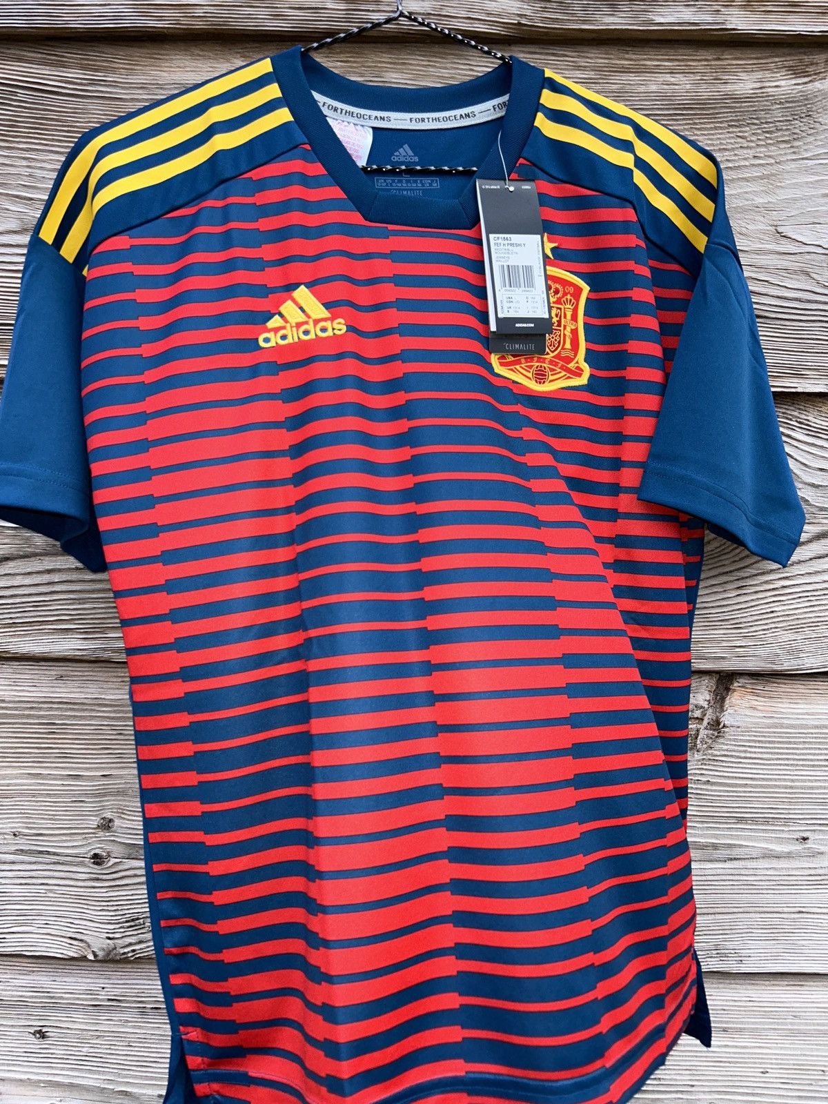 Adidas BNWT Adidas Spain 2016/17 Pre Match Kit Soccer Jersey Size US XS / EU 42 / 0 - 1 Thumbnail