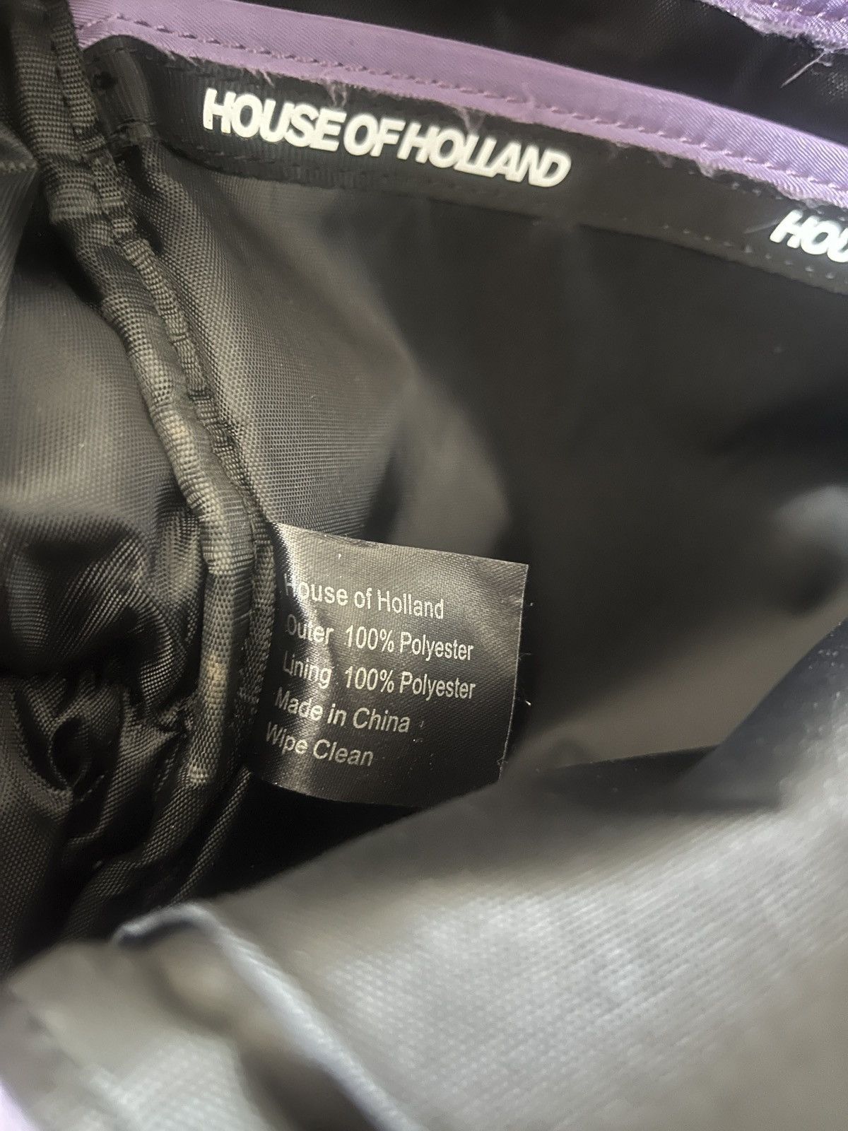 House Of Holland House of Holland Quilted Logo Backpack Purple Size ONE SIZE - 8 Thumbnail