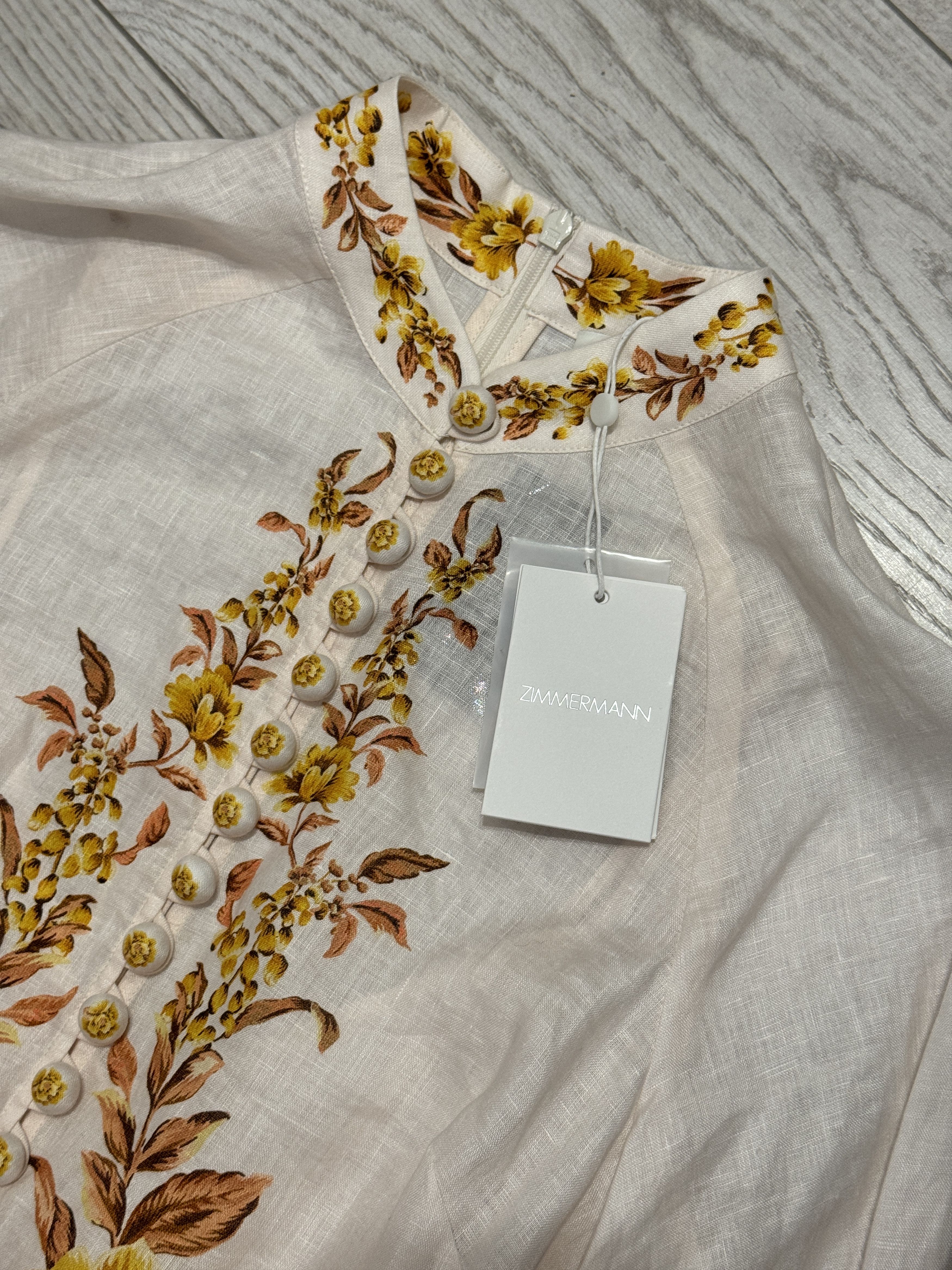 Zimmermann Zimmermann floral linen mini dress Size S / US 4 / IT 40 - 4 Thumbnail