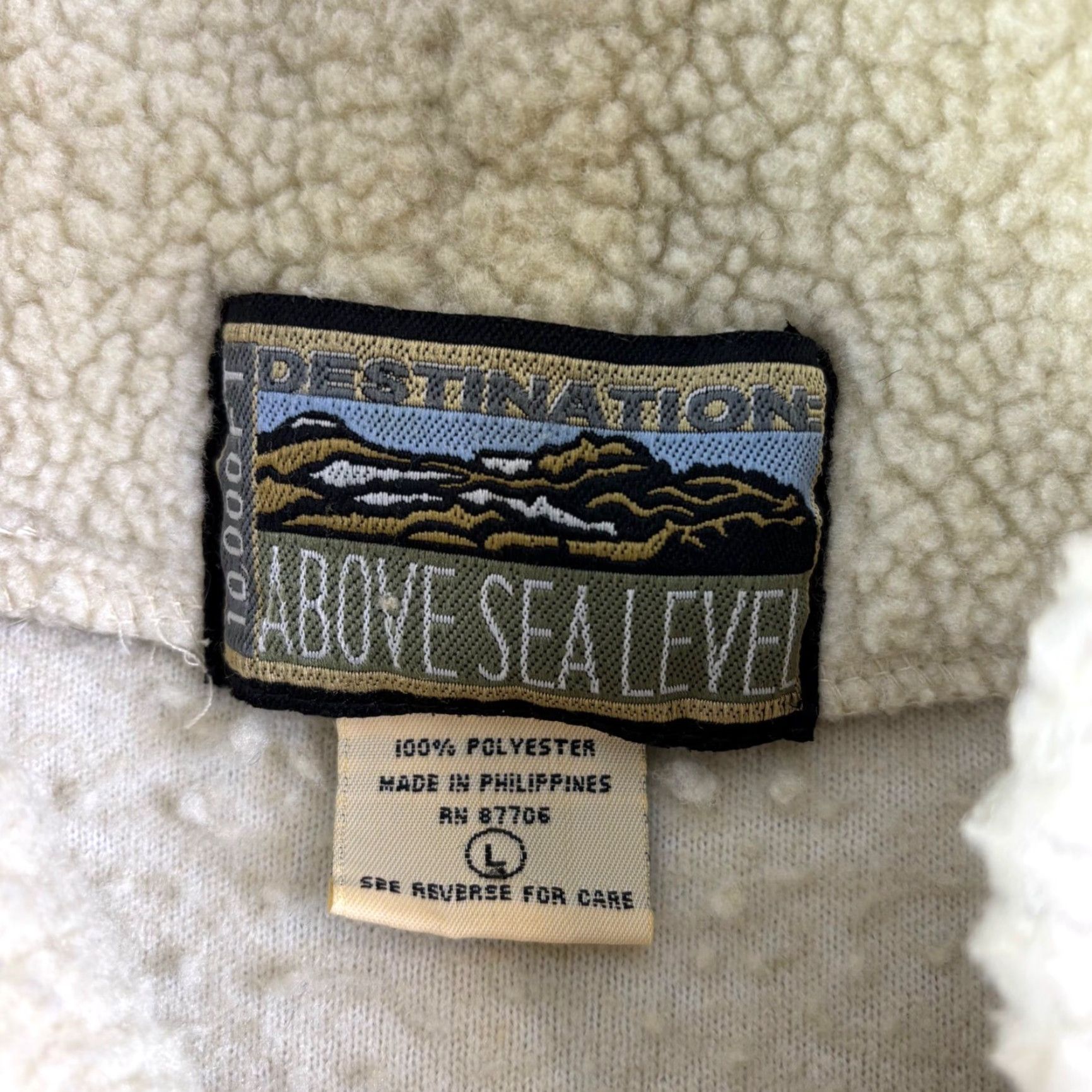 Vintage VINTAGE Above Sea Level Fleece Pullover Sweater Mock Neck Kangaroo Pocket Size L Cream Men Pullover 90s Kangaroo Pocket Polyester Knit Solid Size US L / EU 52-54 / 3 - 5 Thumbnail