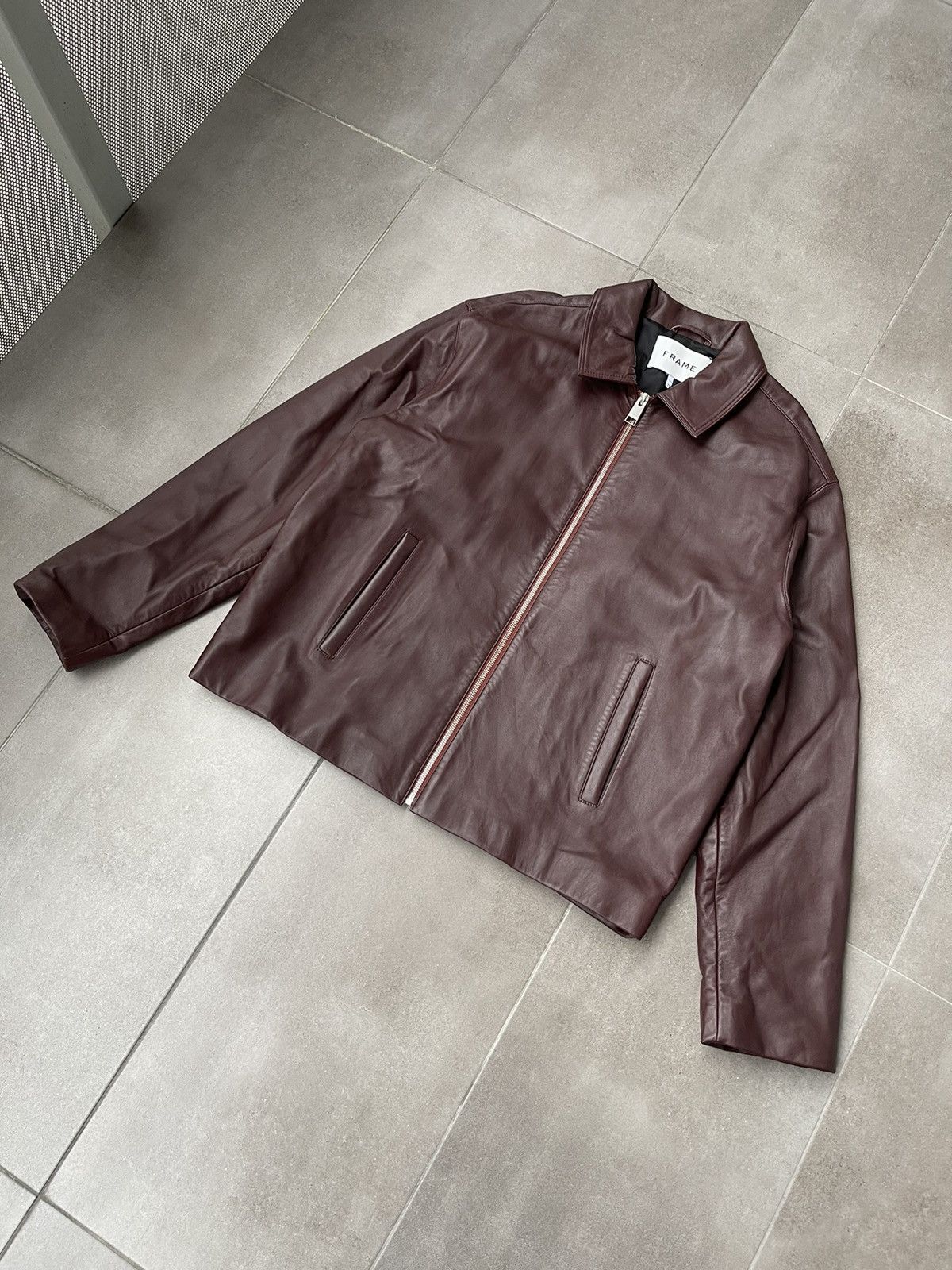 Frame !DS! SS23 Frame Burgundy Red Leather Jacket Size US M / EU 48-50 / 2 - 8 Thumbnail