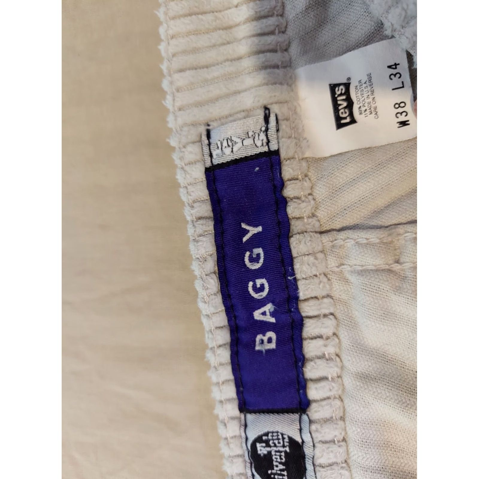 Levi's VINTAGE Levi's Silvertab Pants Mens Dress Pants 38x34 Beige Khaki Baggy 90s Skate Hip Hop Size US 38 / EU 54 - 7 Thumbnail