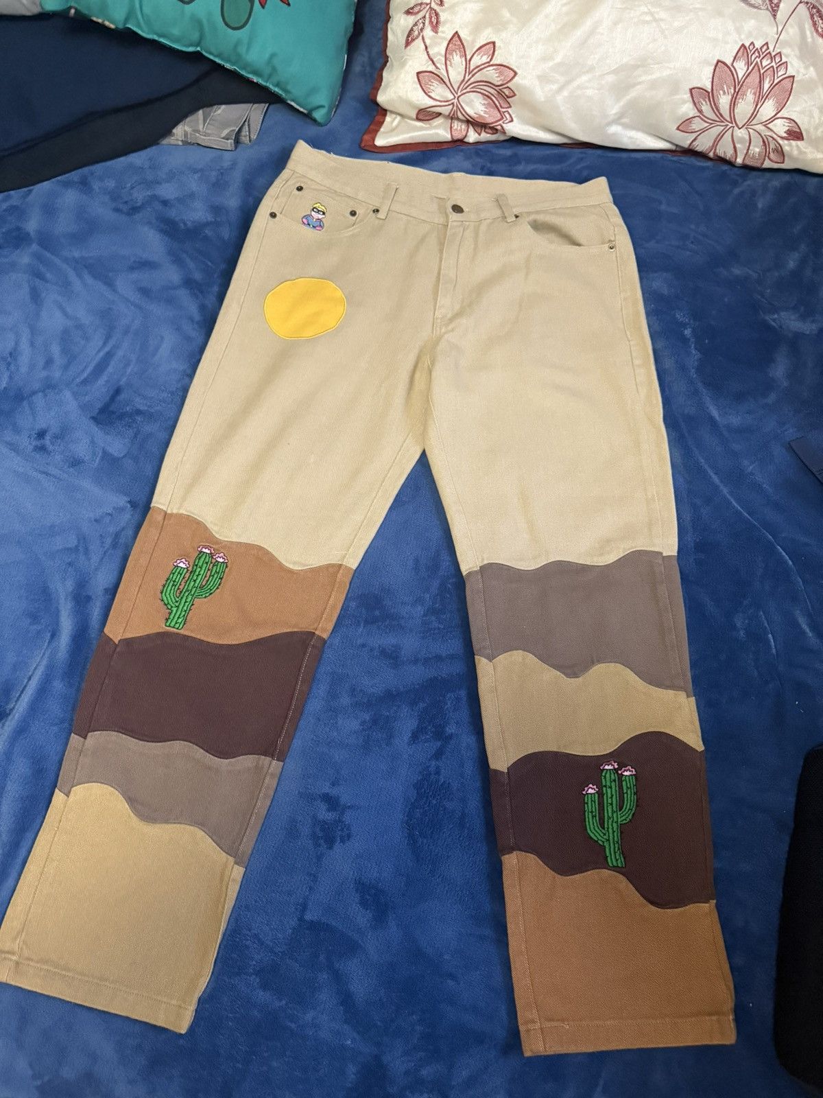 KidSuper KidSuper Vintage Desert patchwork cactus pants Size US 32 / EU 48 - 1 Thumbnail