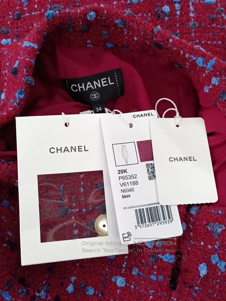 Chanel Chanel Equestrian series red tweed skirt Size 42" / US 20 - 3 Thumbnail