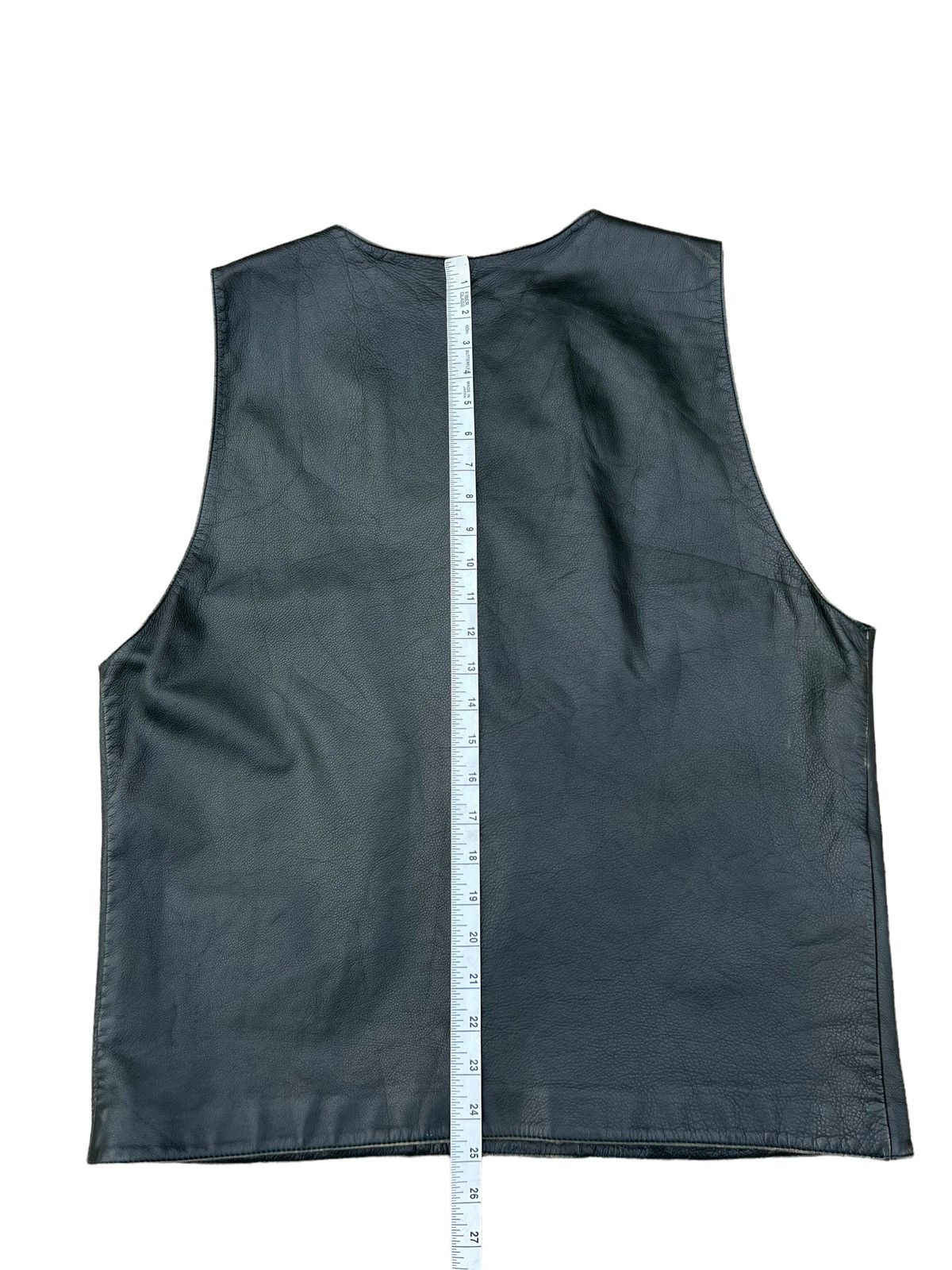 Leather Vintage Pollini Patina Leather Vest Size US L / EU 52-54 / 3 - 15 Thumbnail