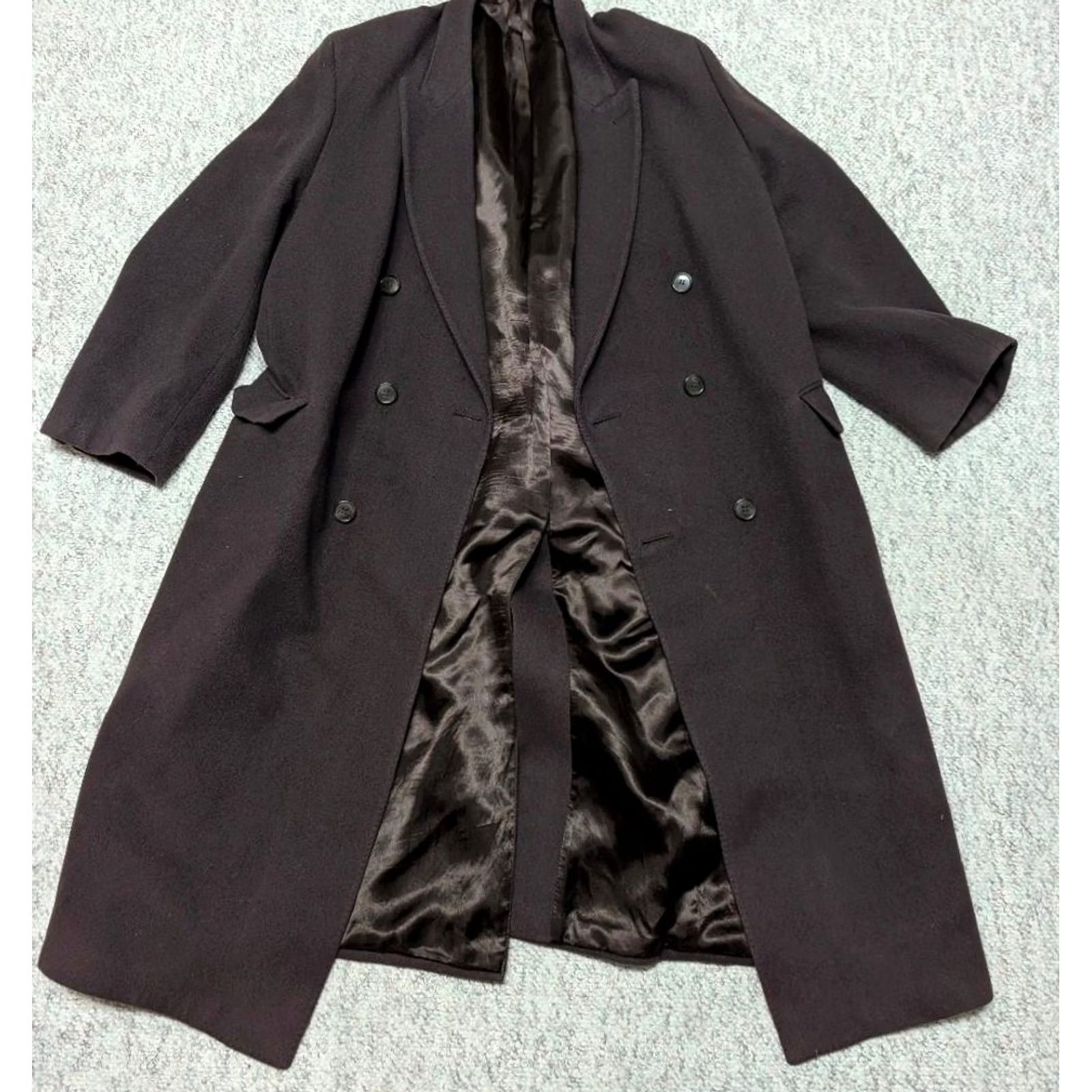 Doublet VINTAGE overcoat Britain made double breasted 46 purple wine wool XL Men England coat Size US XL / EU 56 / 4 - 3 Thumbnail