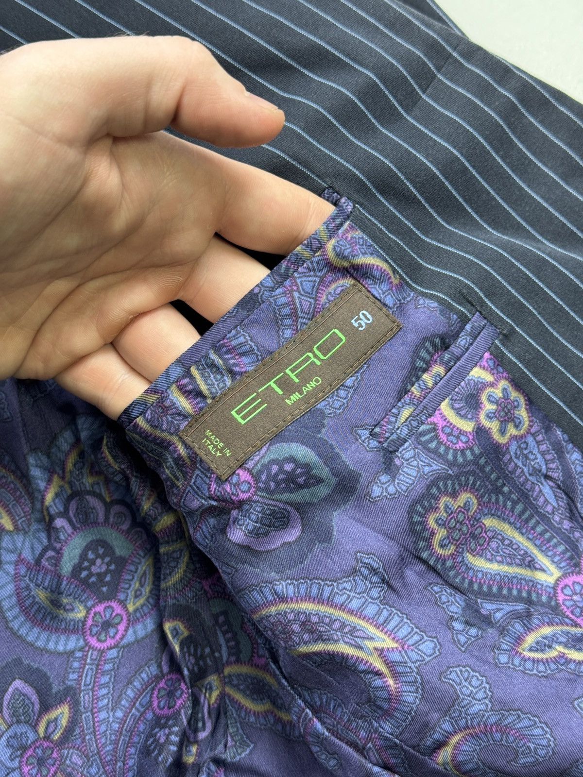 Etro Etro Two Button Striped Cotton Blazer (Y1252) Size 40R - 8 Thumbnail