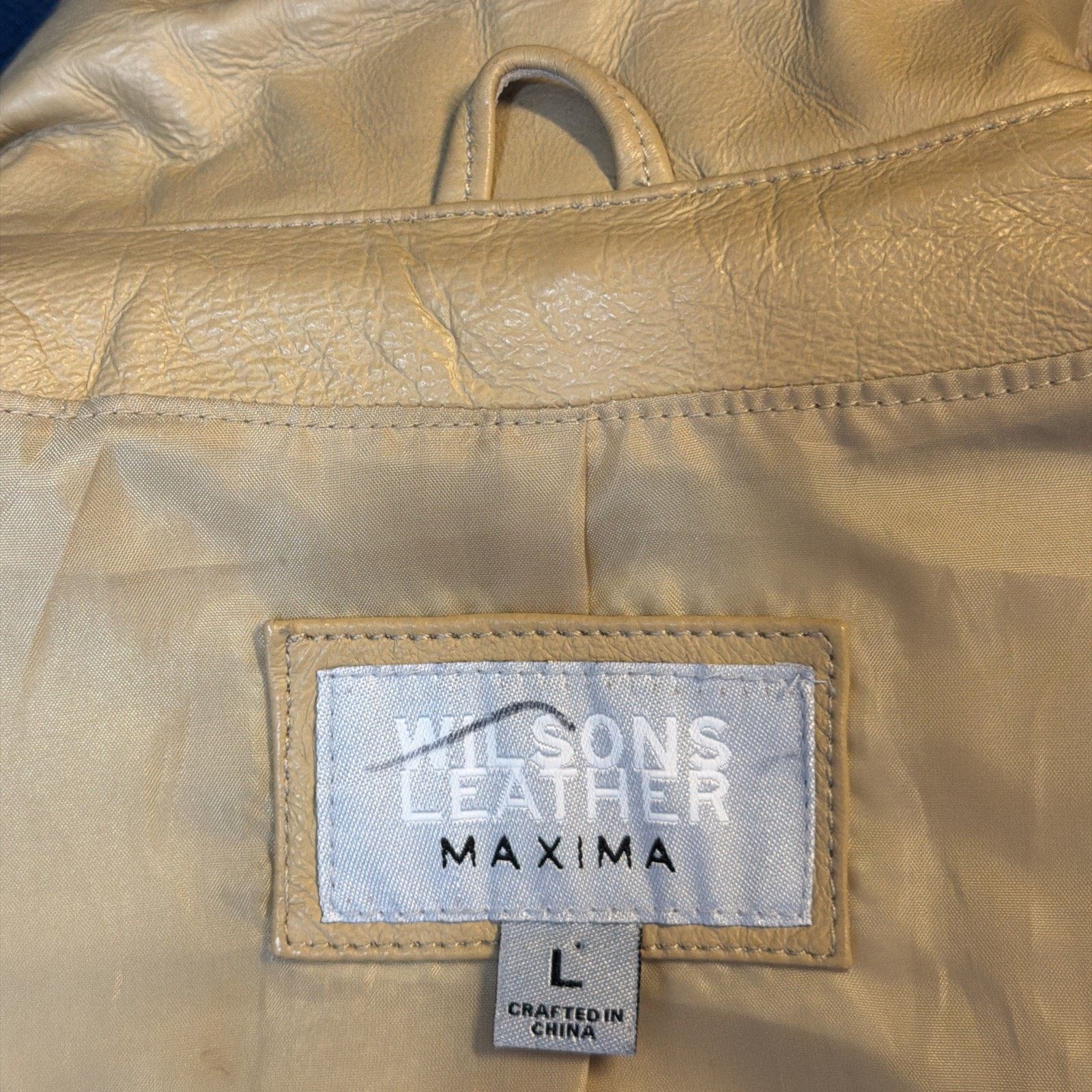 Wilsons Leather WILSONS Leather Maxima Women's L Button Front Lined TAN Size L / US 10 / IT 46 - 13 Thumbnail