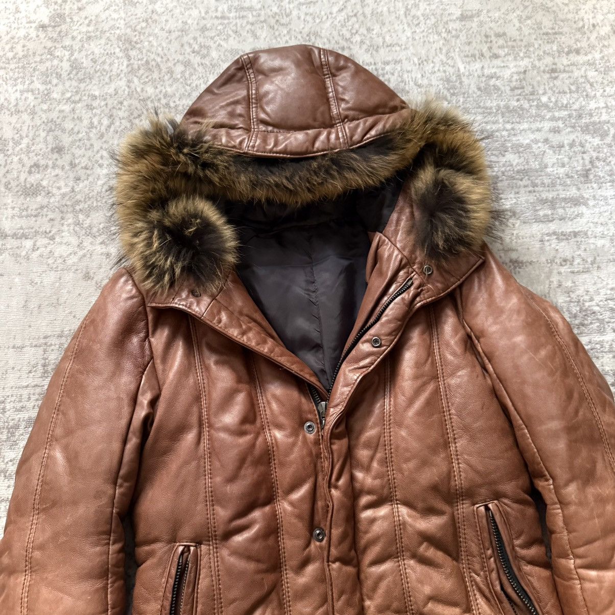 Shellac Shellac Fur Hood Riri Zip Sheepskin Down Puffer Jacket Size US S / EU 44-46 / 1 - 2 Thumbnail