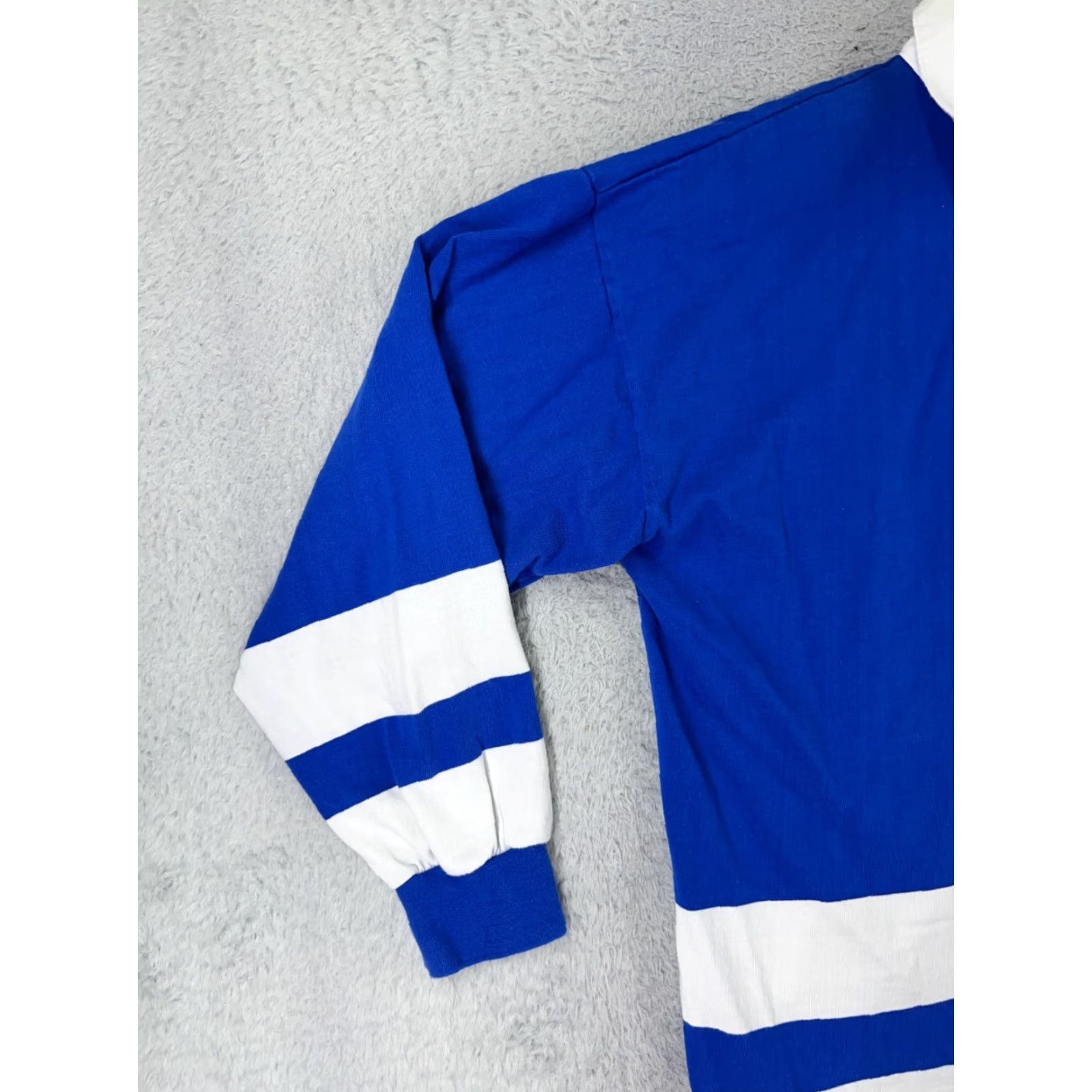 Vintage VINTAGE Tactics Sports Polo Shirt Men L Blue White Striped 100% Cotton Golf Rugby Polo Size US L / EU 52-54 / 3 - 5 Thumbnail