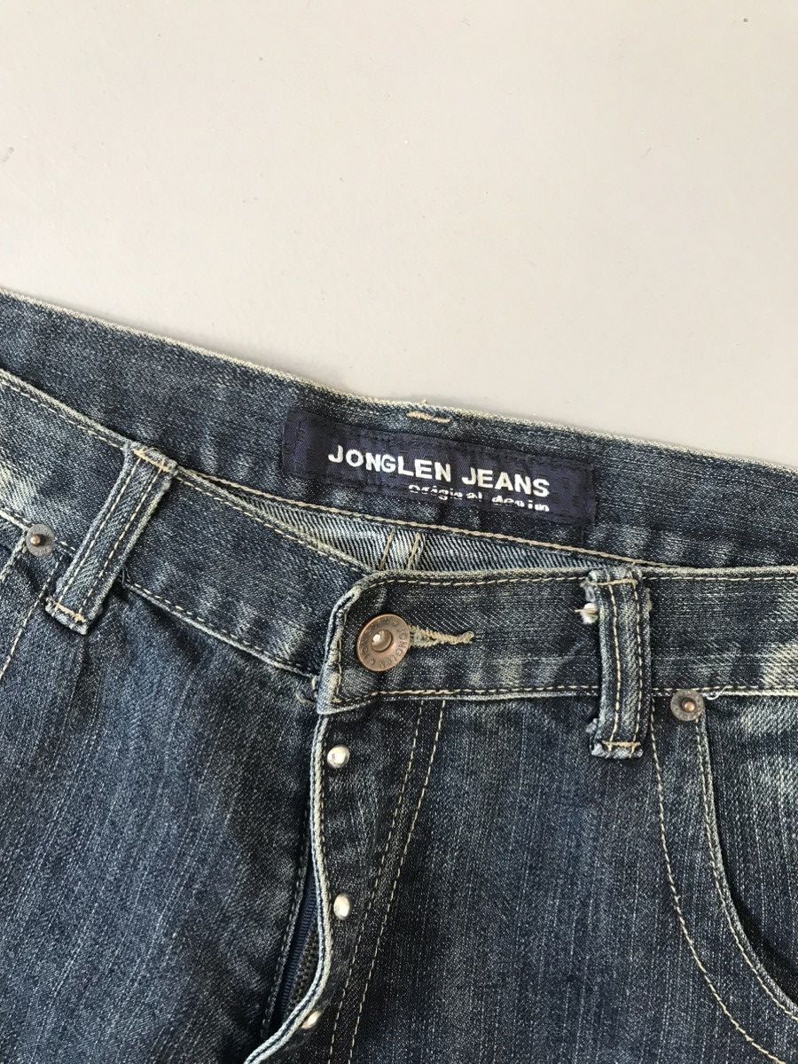 JNCO × Southpole × Vintage Vintage jonglen distressed spell out embroidered denim Size US 35 - 5 Thumbnail