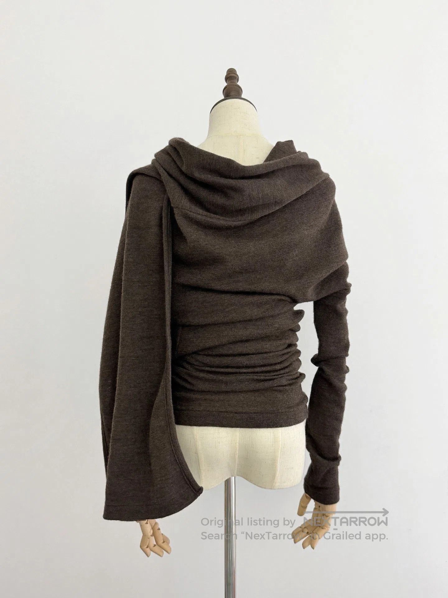 Yohji Yamamoto Y's Reversible Irregular Wool Top. Size L / US 10 / IT 46 - 2 Thumbnail