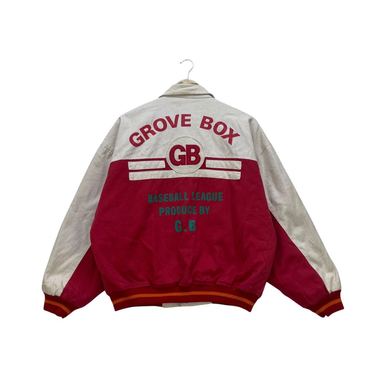 💥Vintage Grove Box Baseball Bomber Jacket